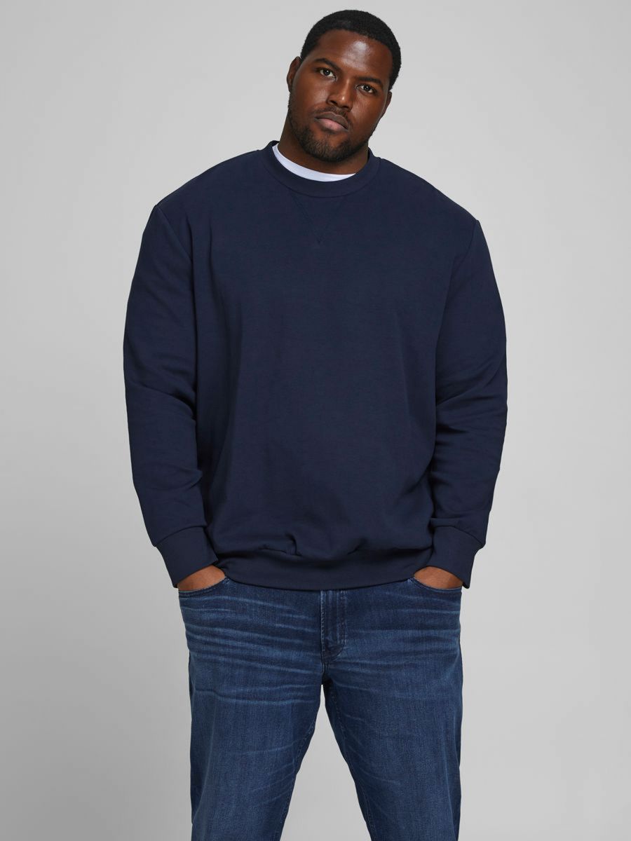 + FELPE Uomo JACK&JONES 12182567 BASIC CREW NAVY BLAZER