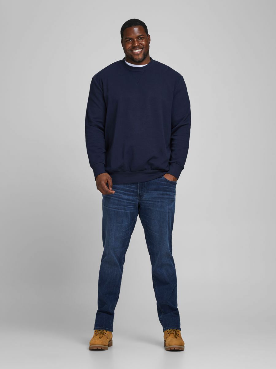 + FELPE Uomo JACK&JONES 12182567 BASIC CREW NAVY BLAZER