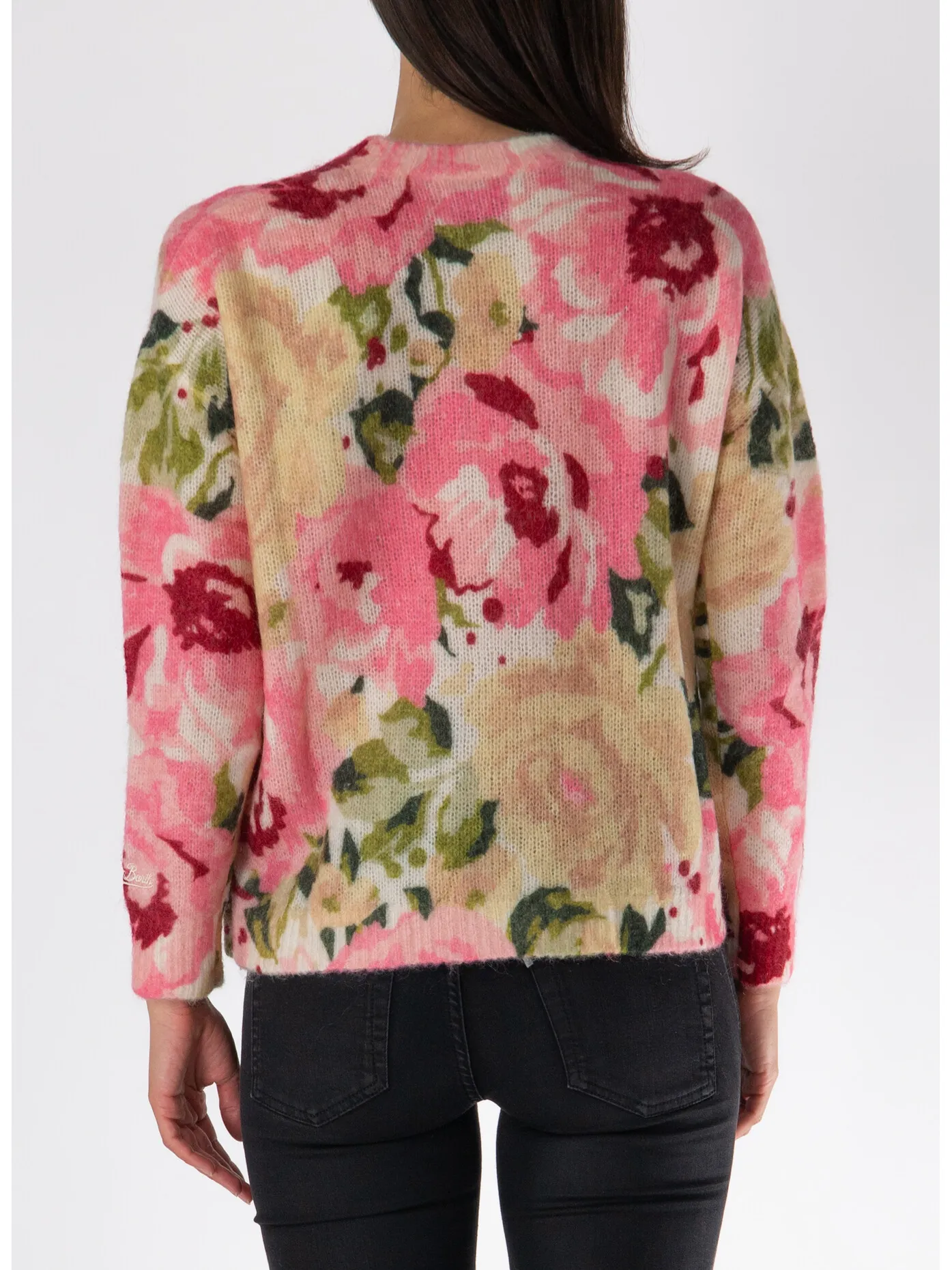    -MC2    -MAGLIONE GIROCOLLO LOUISE CON STAMPA PEONIA-