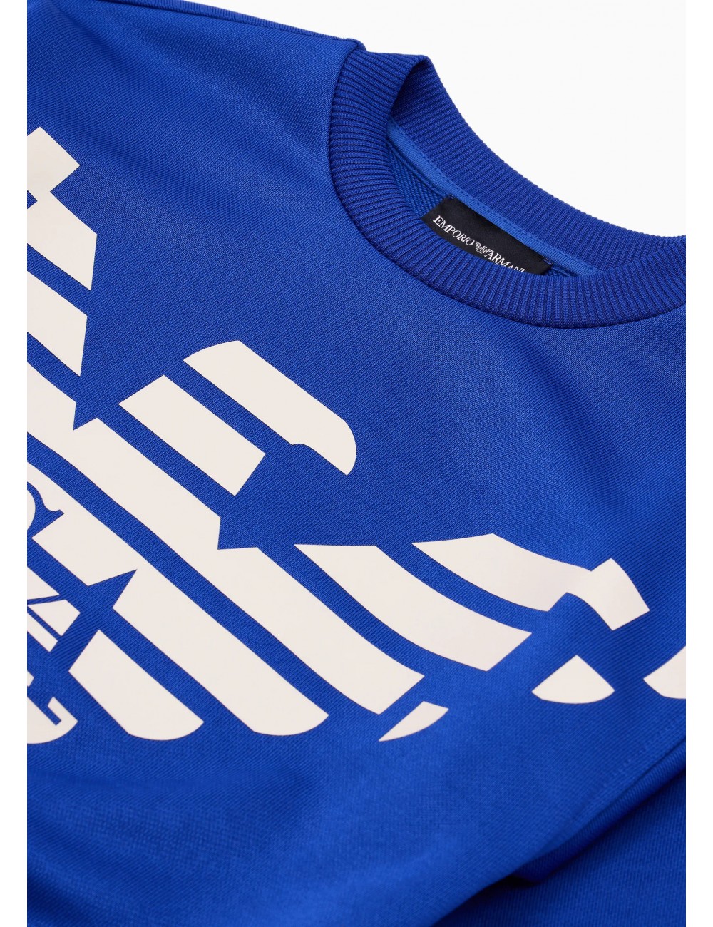 6R4MJ9 0759 FELPA EMPORIO ARMANI KIDS MAGLIA BAMBINO MAXI LOGO SHIRT AQUILA EA