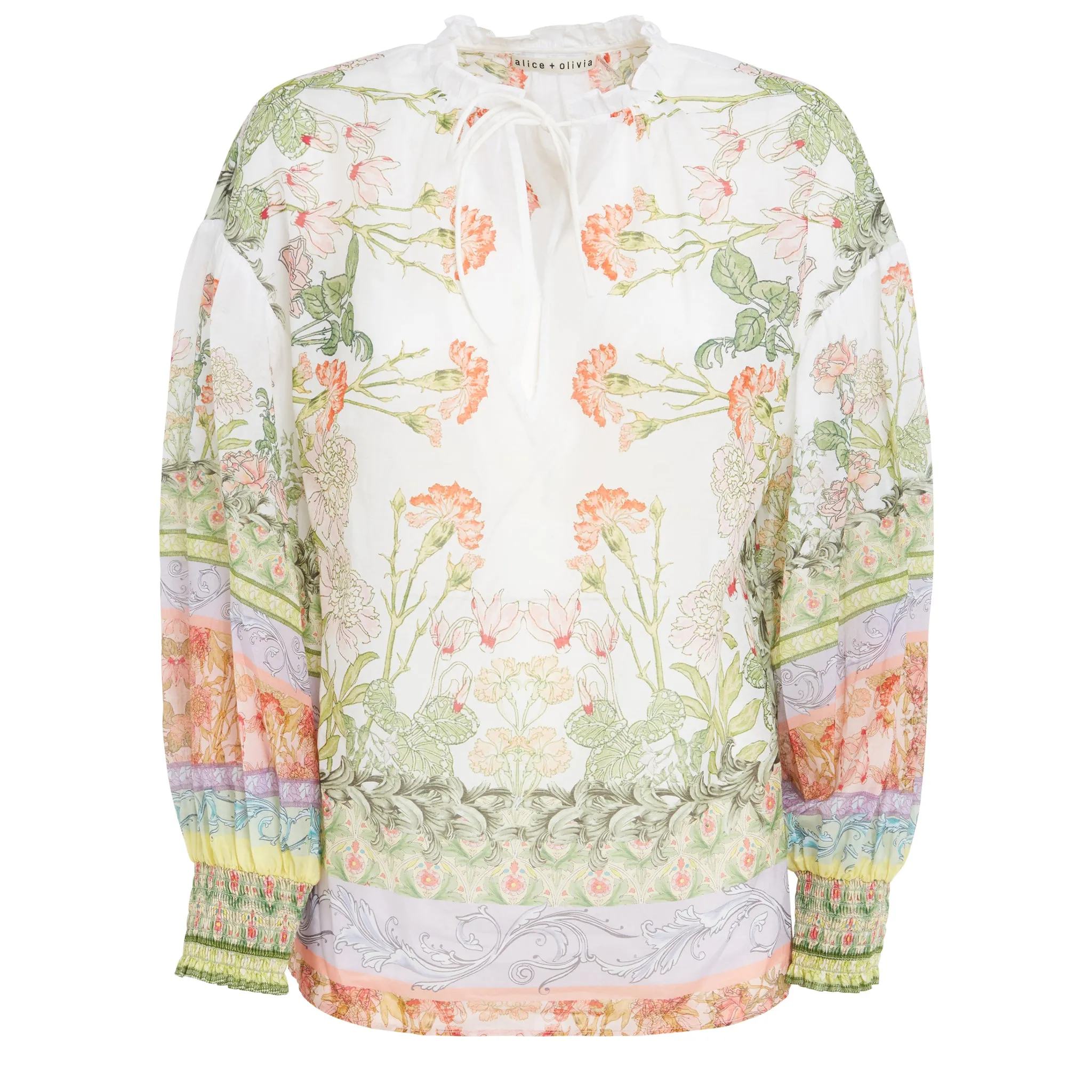 ALICE & OLIVIA  Camicia in seta e cotone multicolor