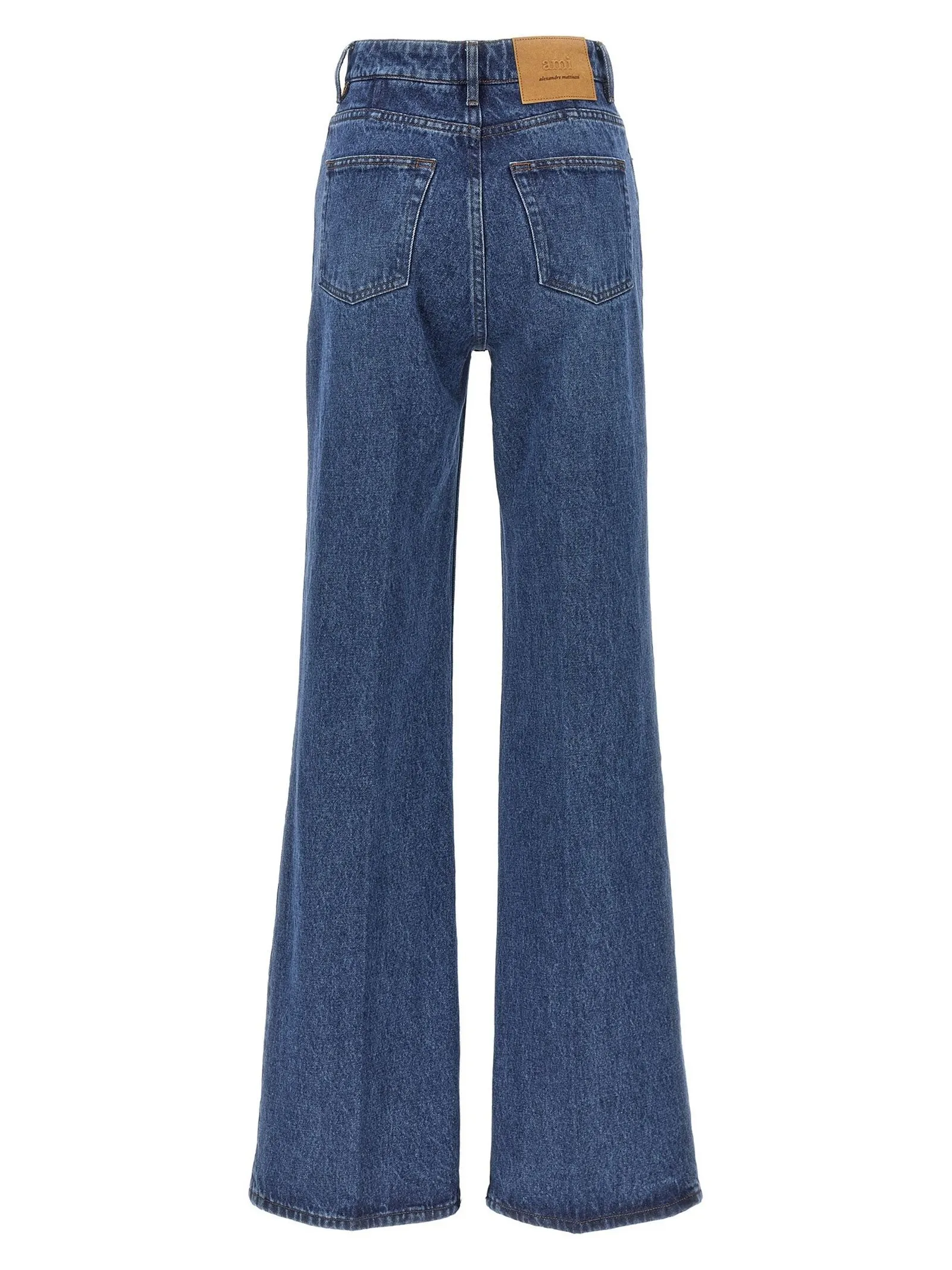 AMI Abbigliamento,Jeans Jeans flared in denim di cotone 