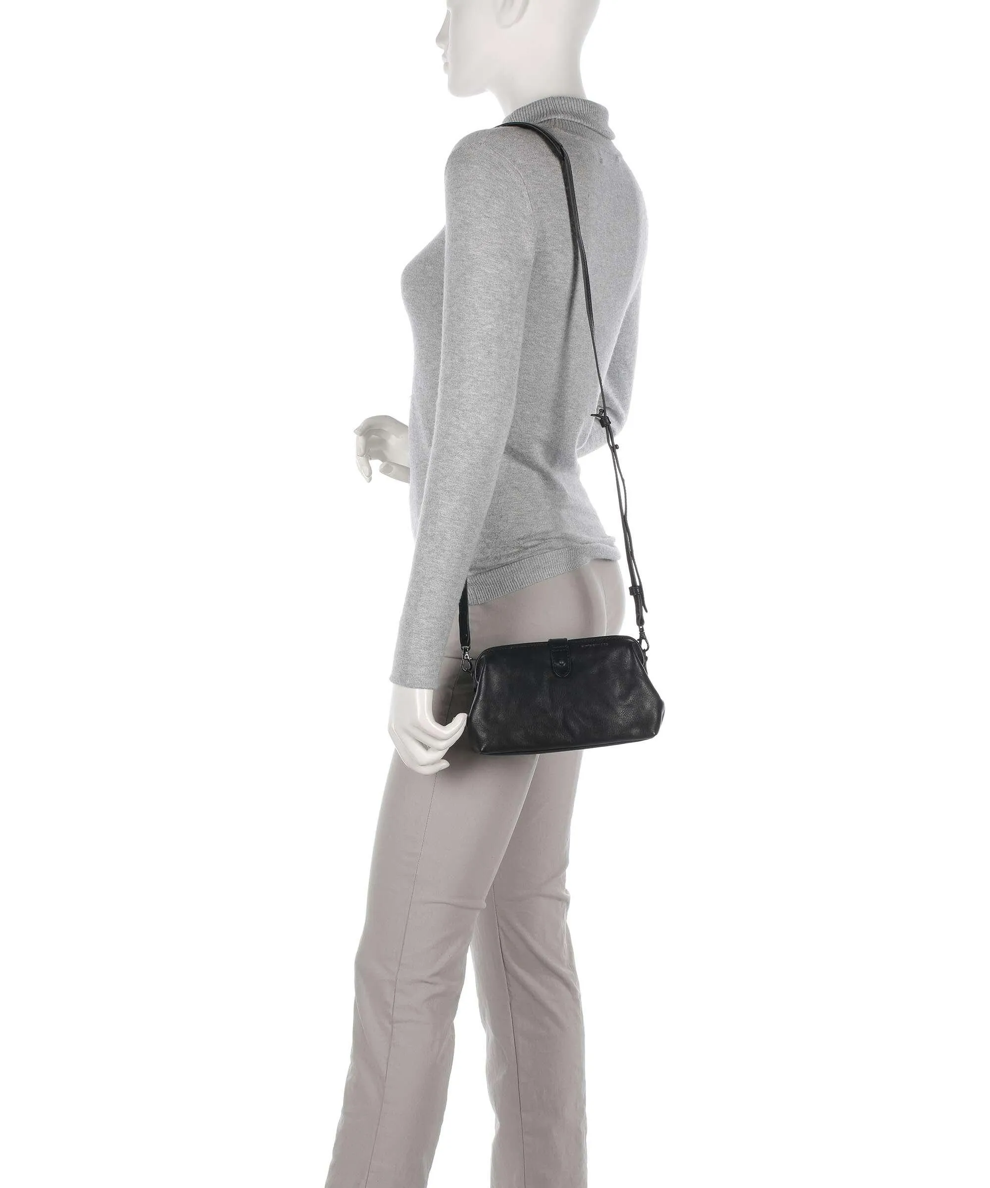  Aunts & Uncles Grandma's Luxury Club Mrs. Eclair Borsa a tracolla pelle di vacchetta grana nero  