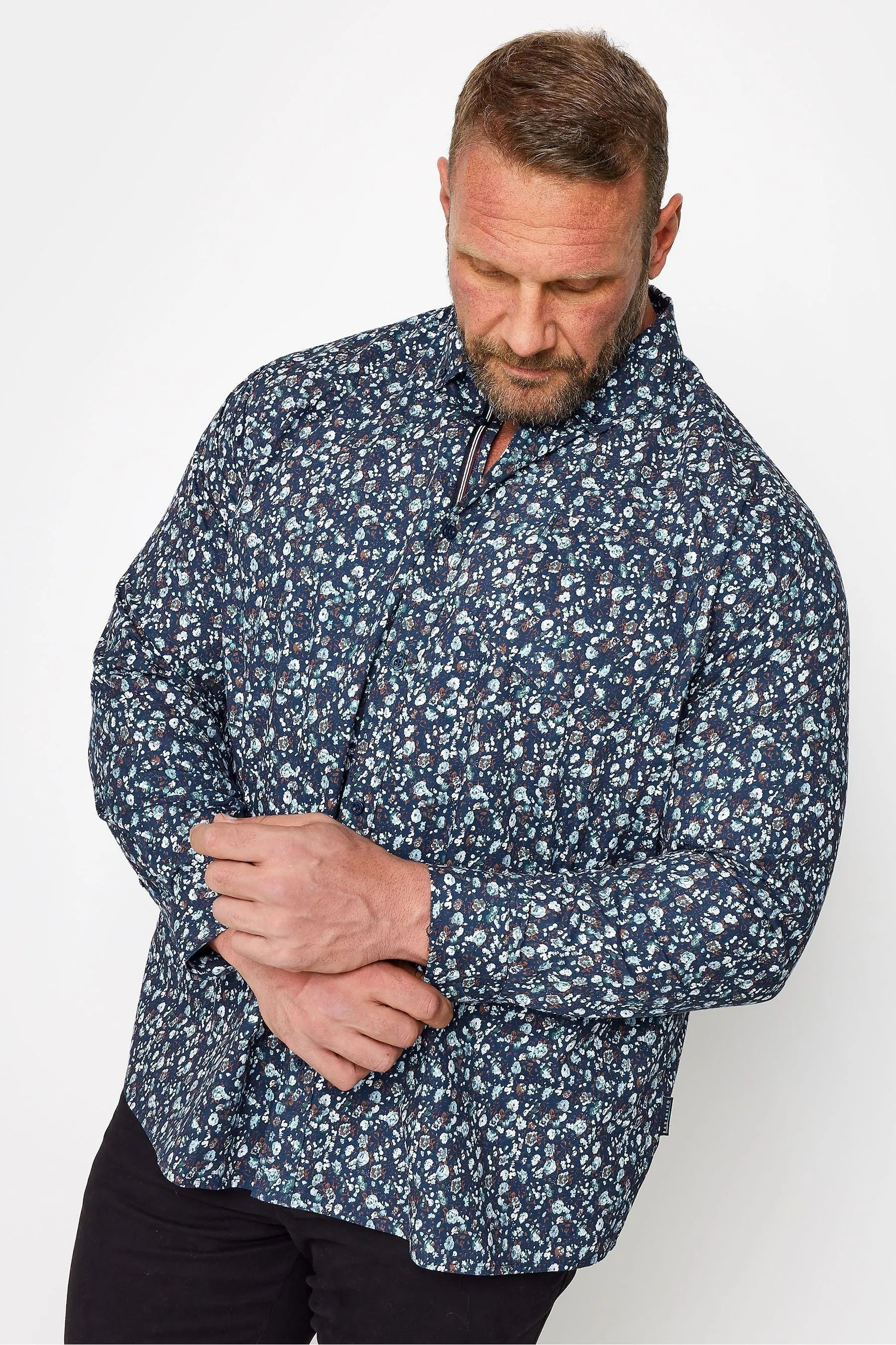 BadRhino Big & Tall 100% Camicia in popeline di cotone    