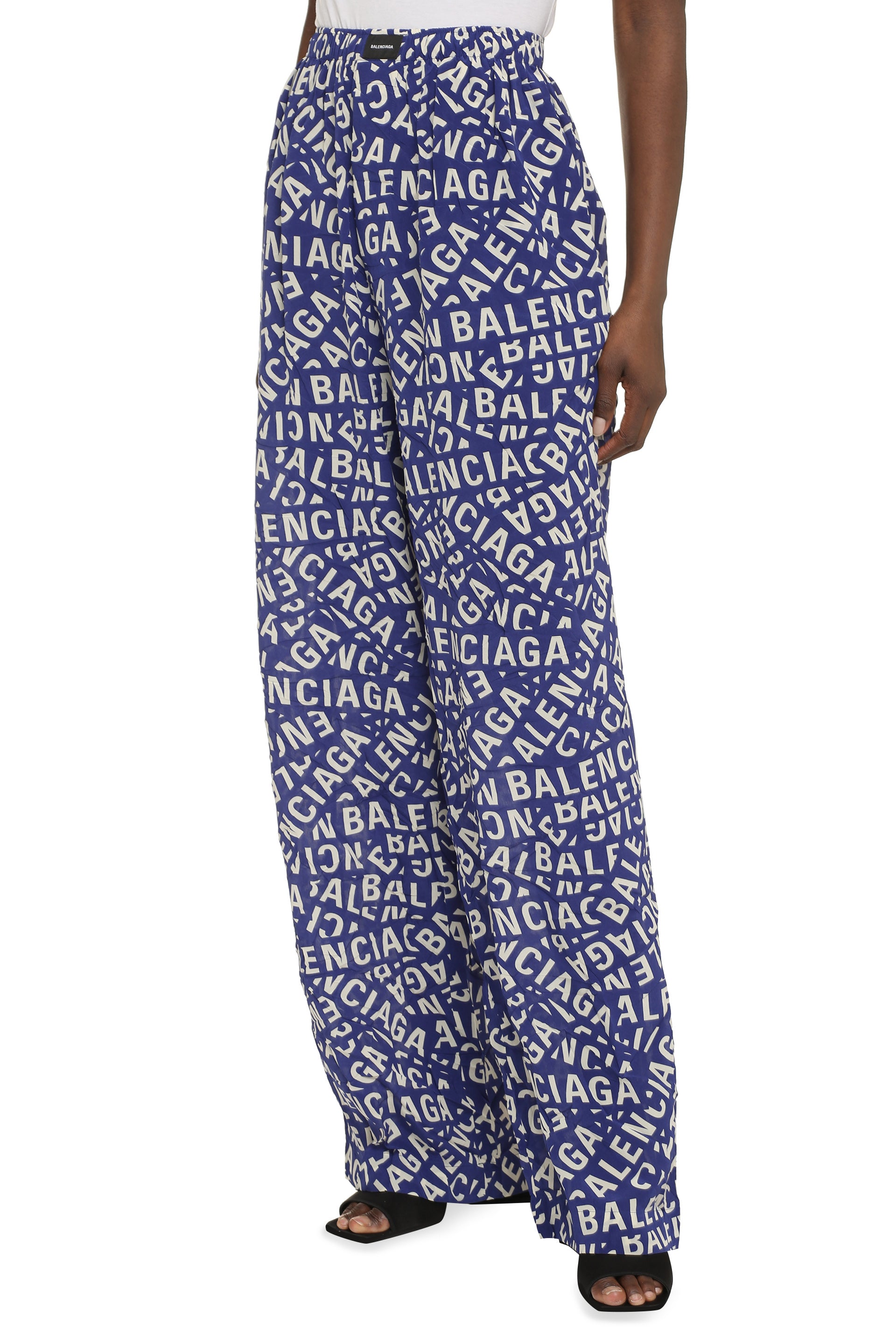 Balenciaga Pantaloni pigiama in seta stampata