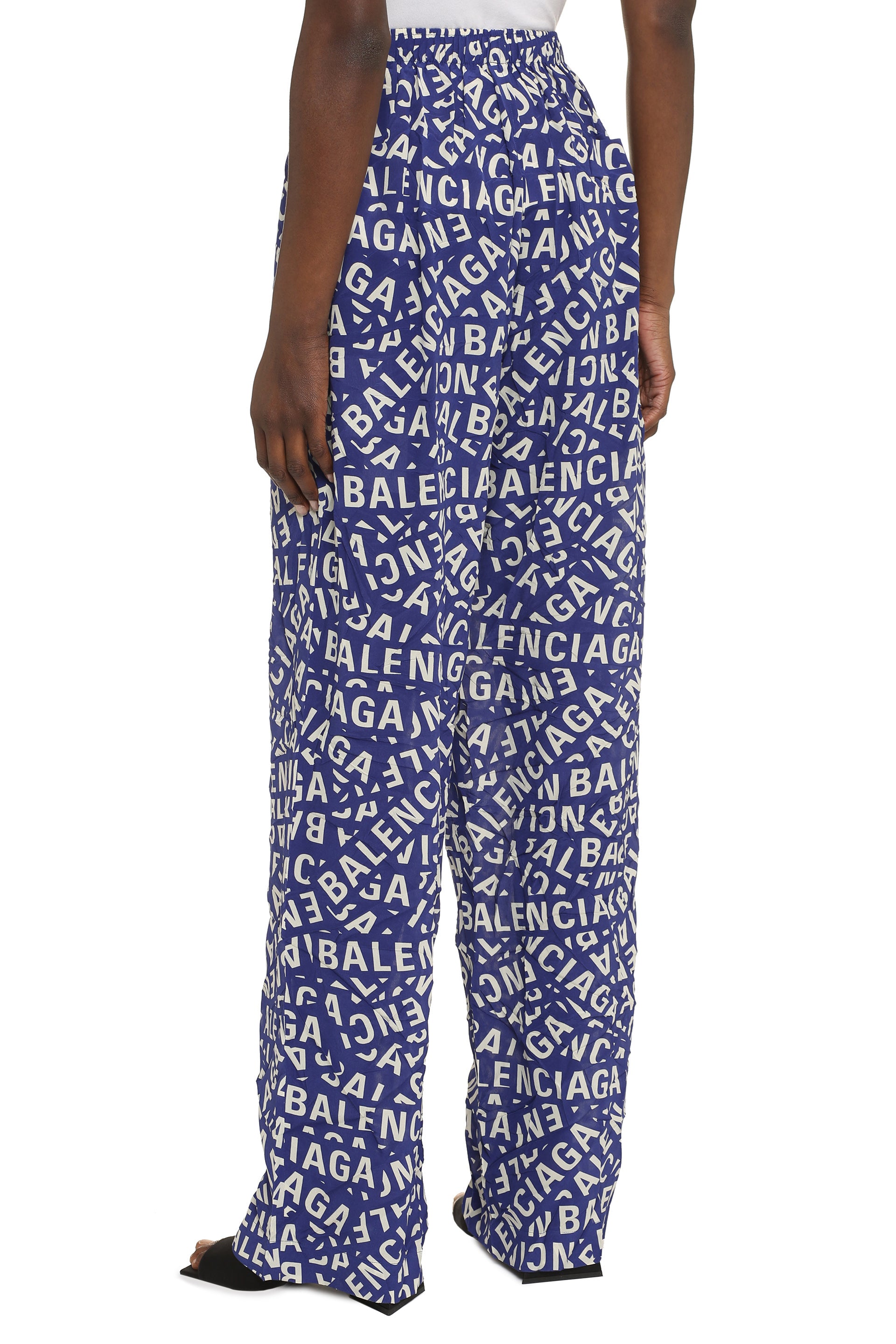 Balenciaga Pantaloni pigiama in seta stampata