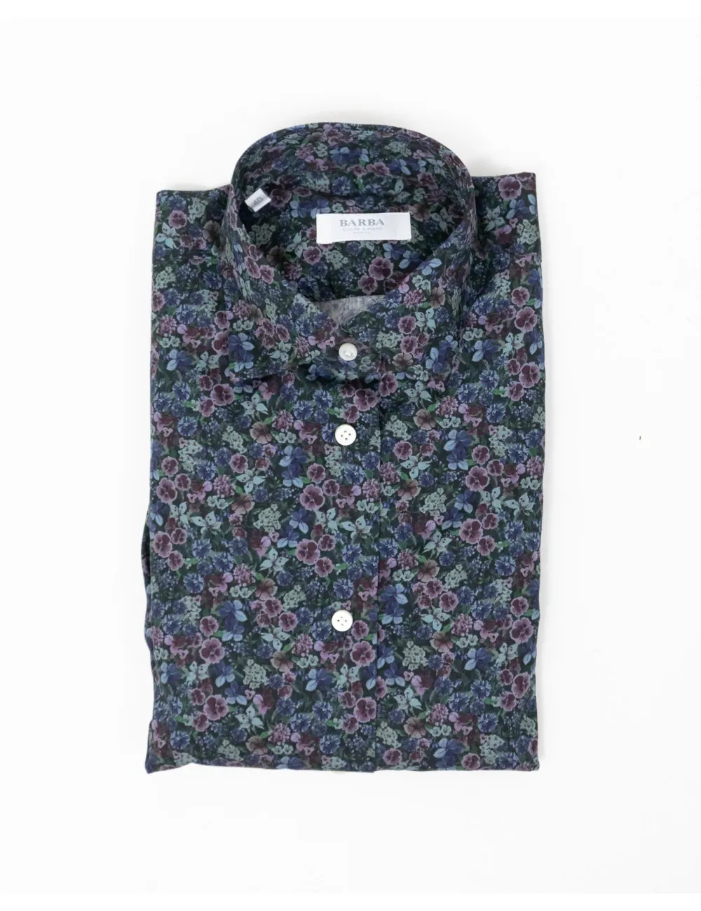 Barba Napoli - Camicia Fantasia Floreale Blu Donna