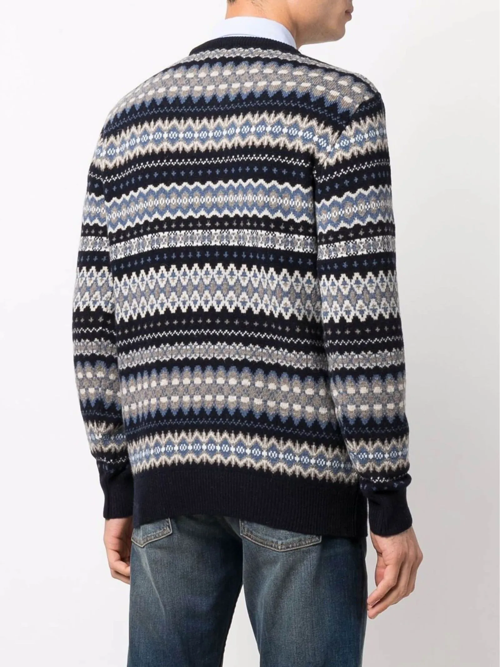 BARBOUR Abbigliamento,Maglieria Maglione Barbour Case Fair Isle Blu 