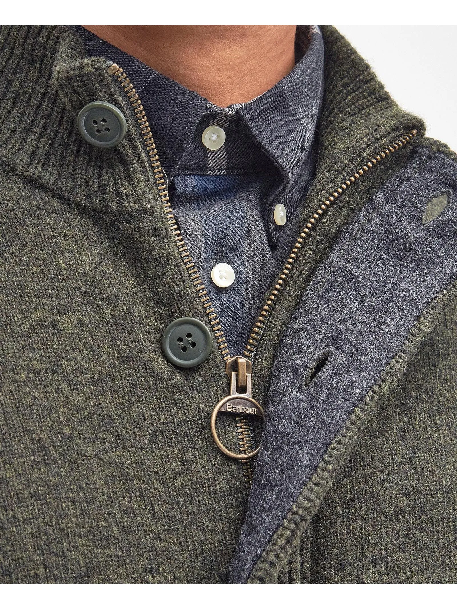 BARBOUR Abbigliamento,Maglieria Maglione verde in lana merino 
