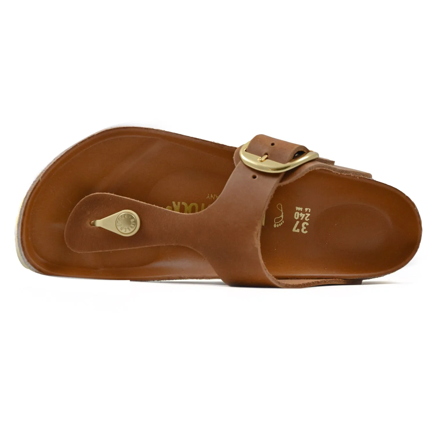 Birkenstock Gizeh Buckle Cognac Sandali Infradito Donna Con Plantare