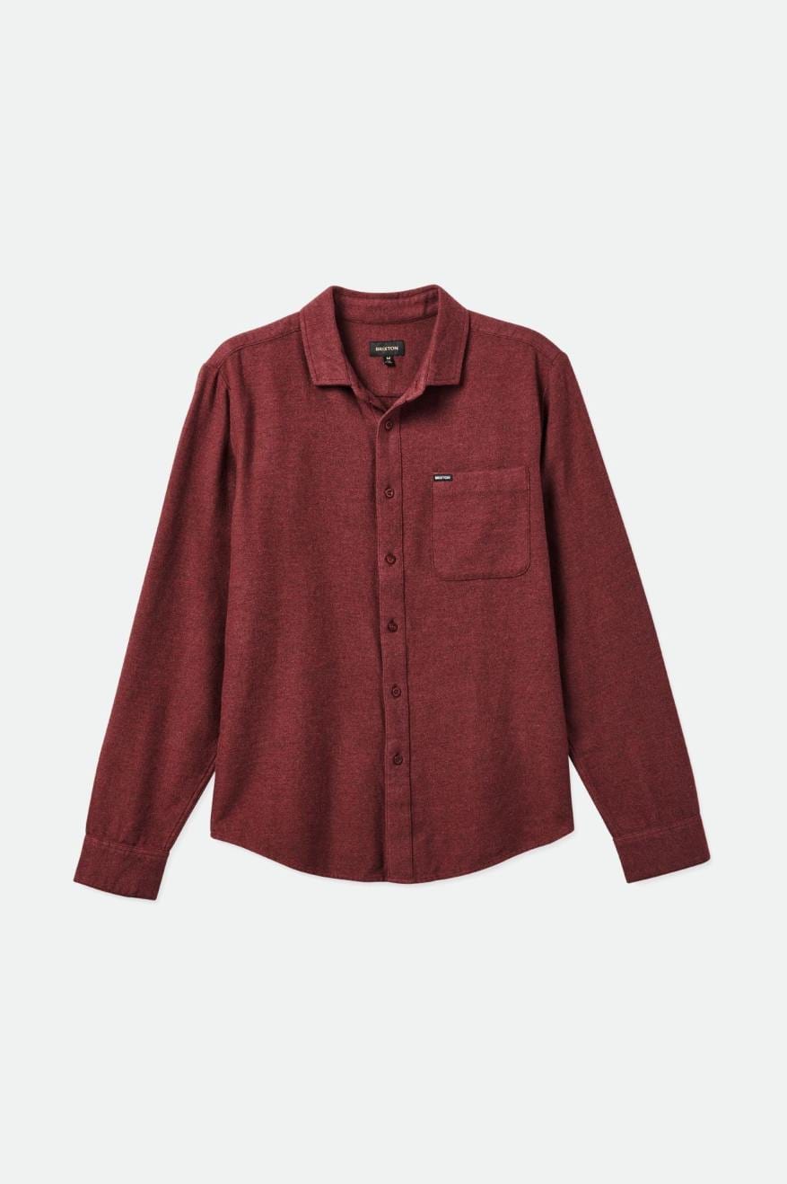 BIXBY RESERVE L/S FLANNEL - MELANGE RED