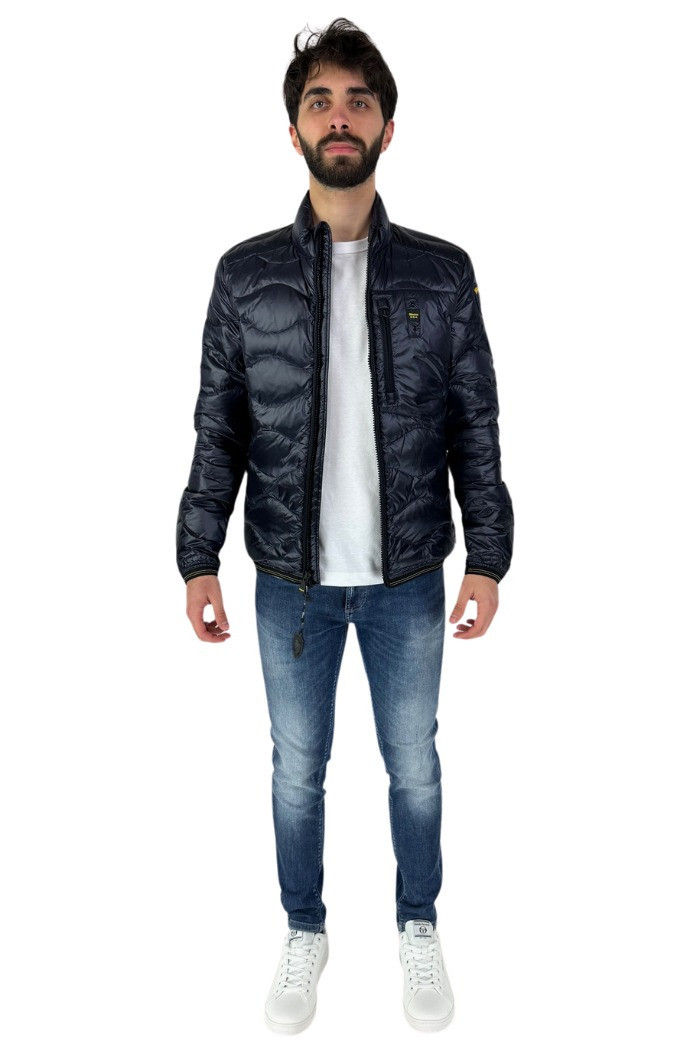 Blauer piumino ondina con taschino sul petto Waylon 24sbluc03070