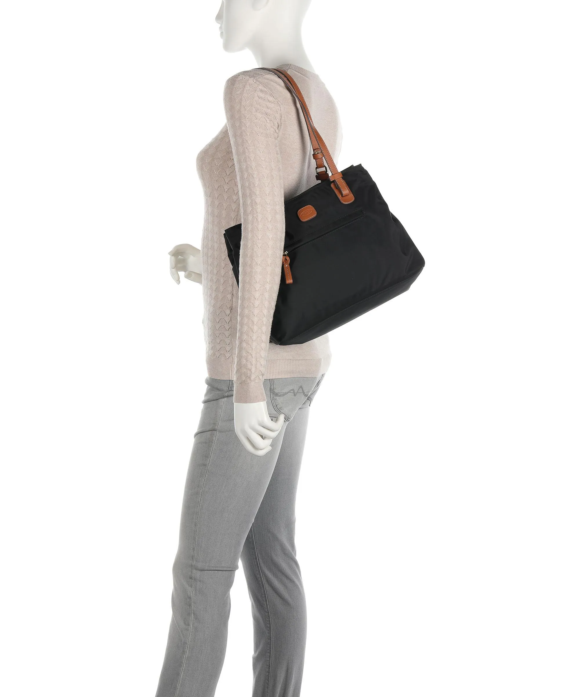  Brics X-Collection Borsa shopper nylon riciclato nero  