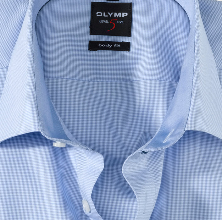 Camicia a quadretti piccoli olymp level five slim fit