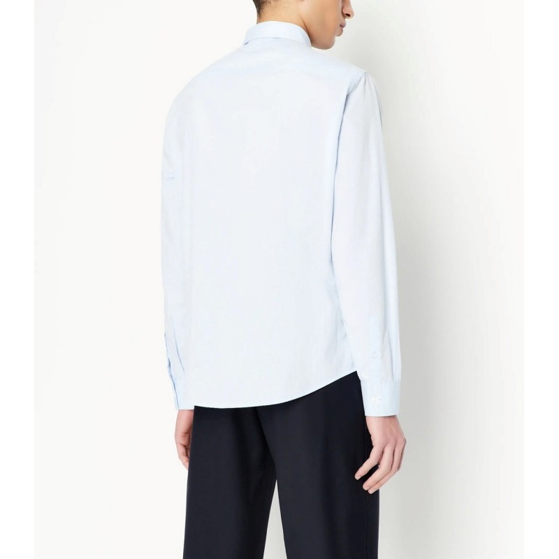 CAMICIA DA UOMO IN COTONE TINTO IN FILO A|X