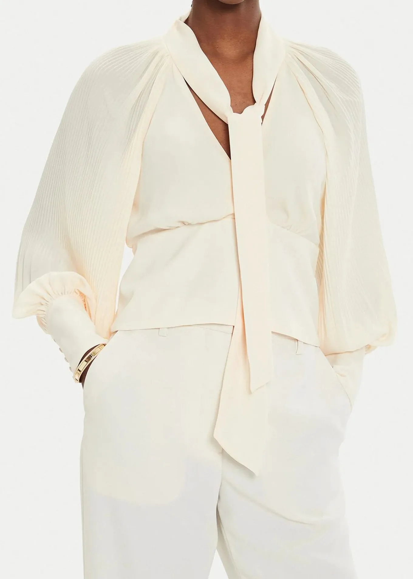 Camicia Plissè Beige Liu Jo