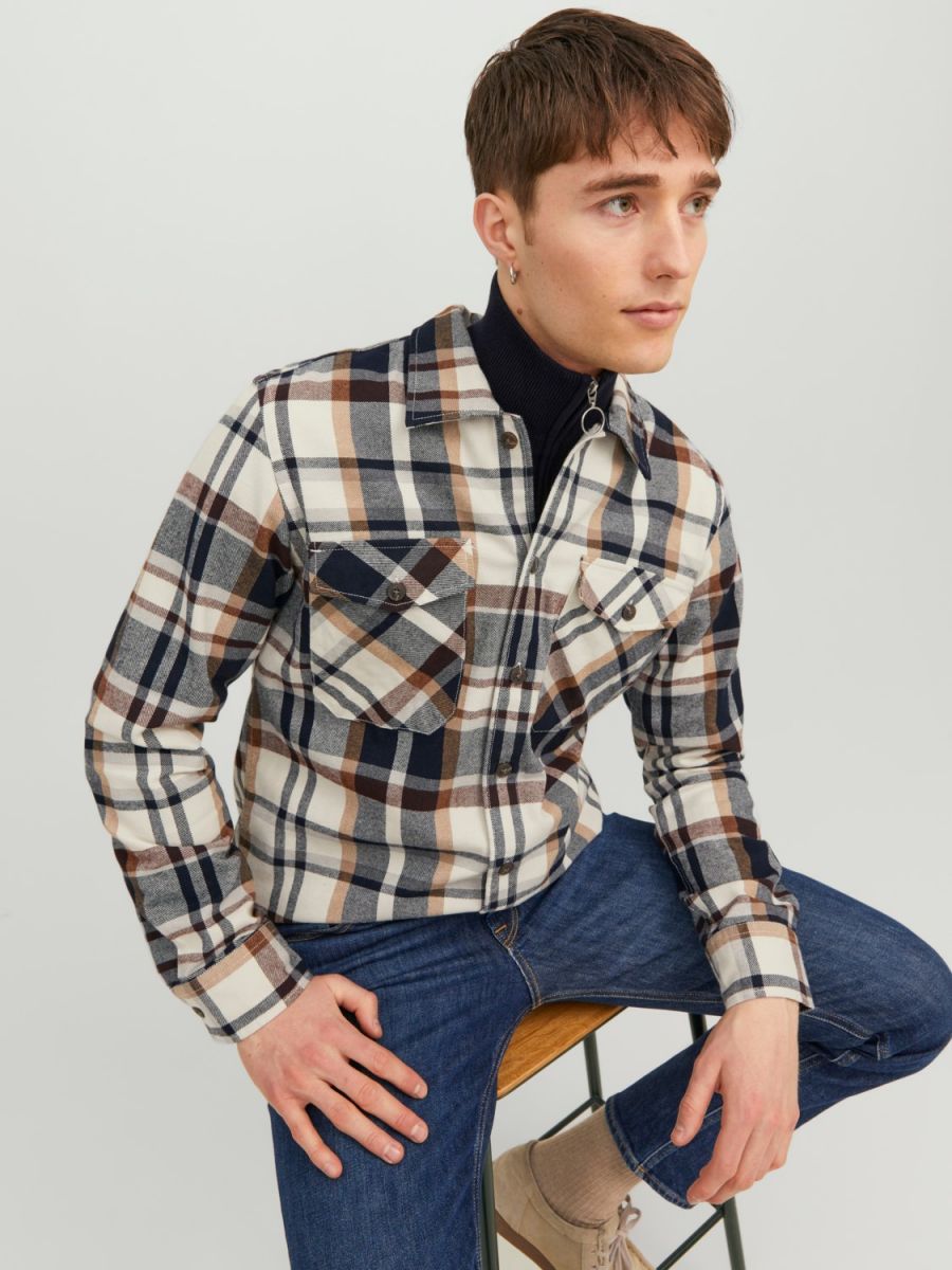 CAMICIE Uomo JACK&JONES 12235986 EDDIE CLOUD DANCER