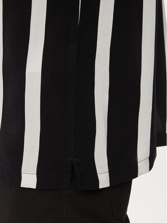 CAMICIE Uomo JACK&JONES 12249367 RESORT STRIPE BLACK