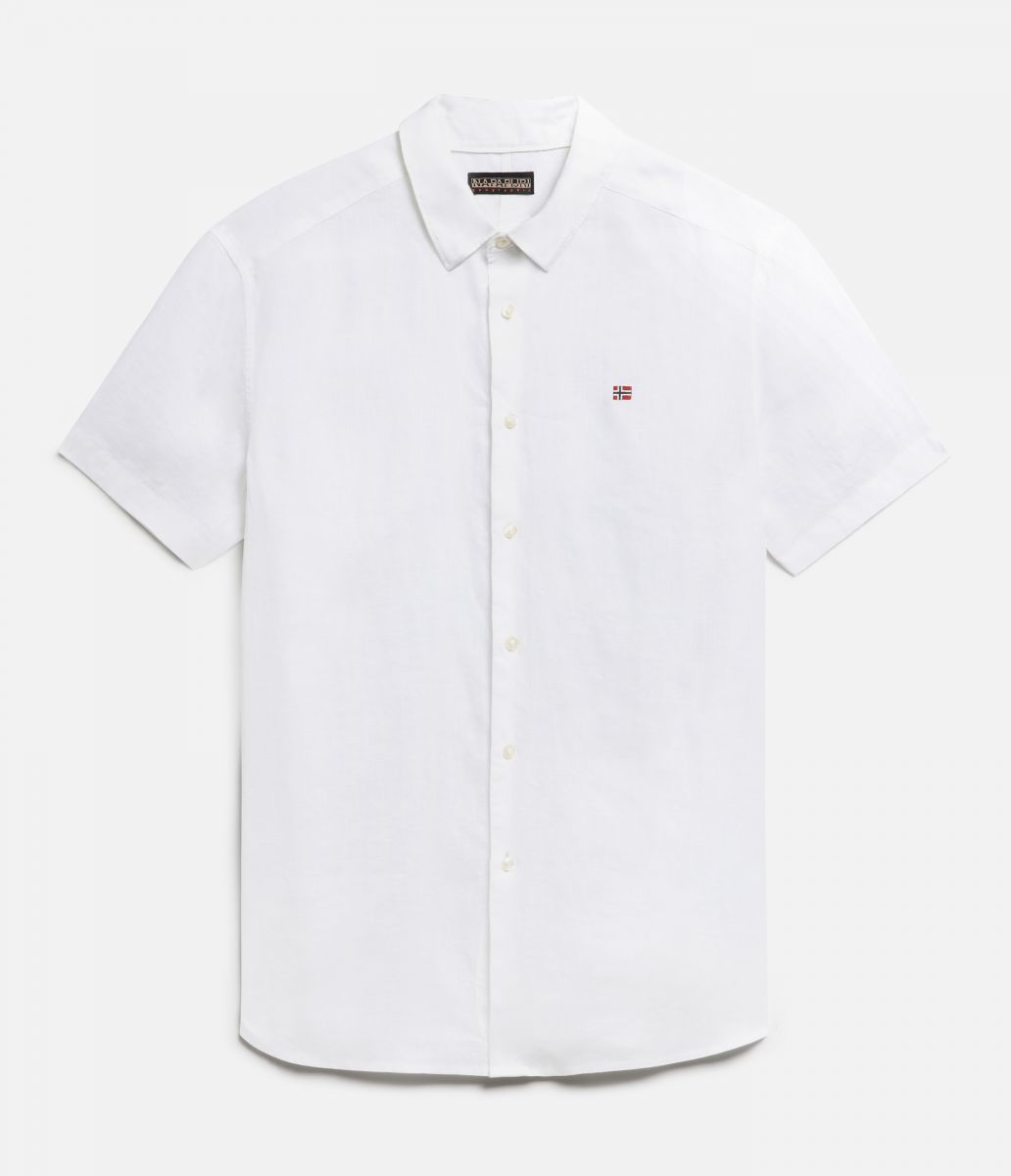 CAMICIE Uomo NAPAPIJRI G-CRETON SS - MP0A4G31 002 BRIGHT WHITE