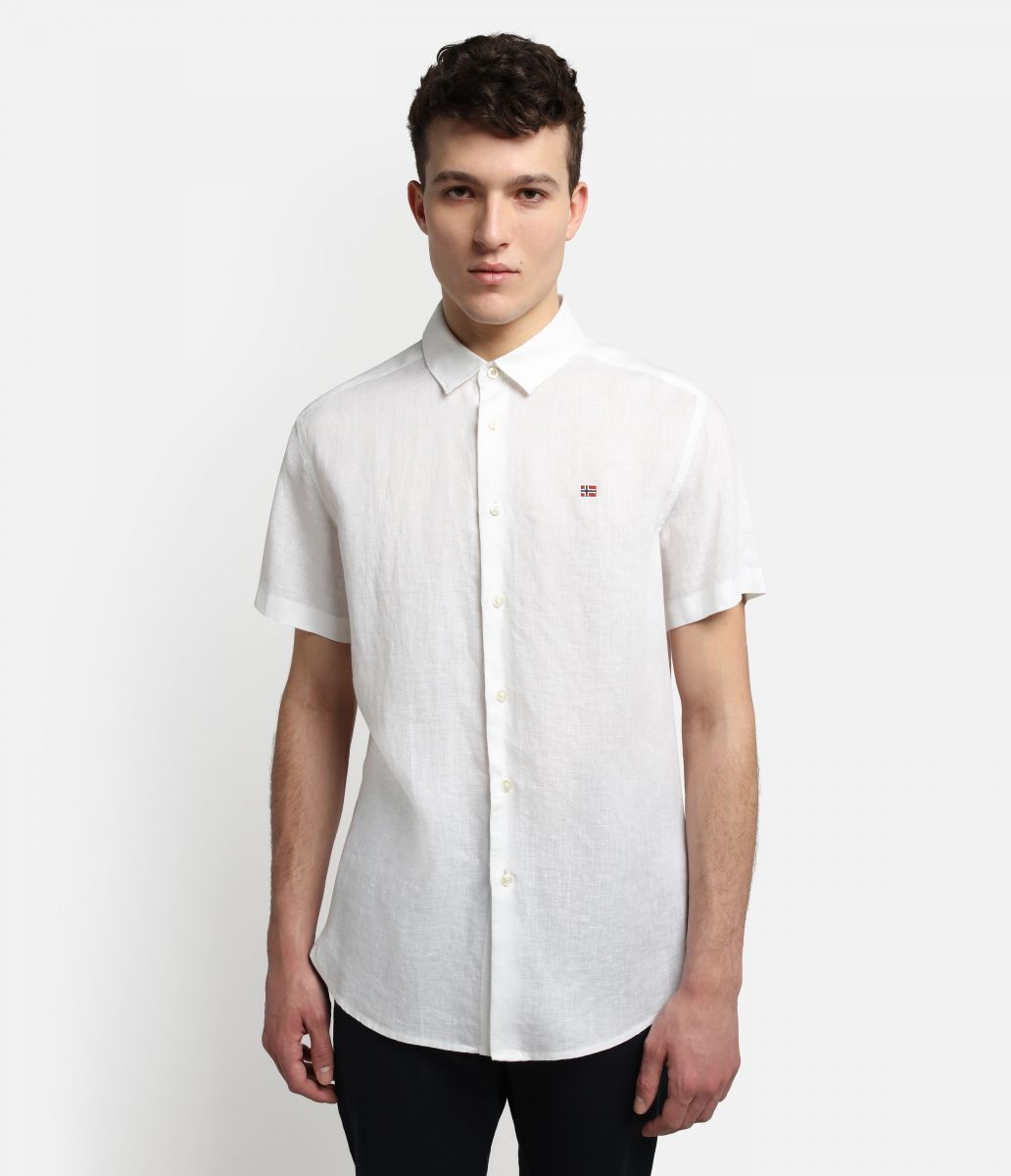 CAMICIE Uomo NAPAPIJRI G-CRETON SS - MP0A4G31 002 BRIGHT WHITE
