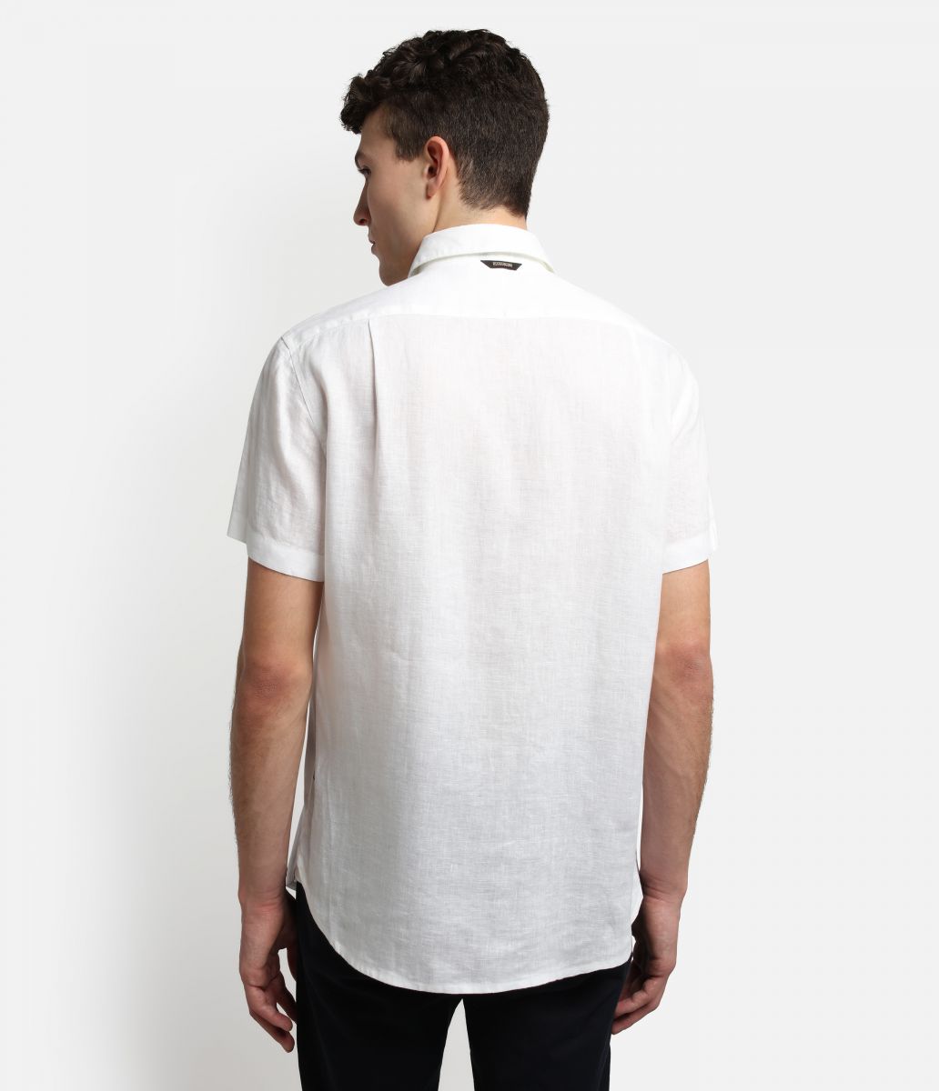 CAMICIE Uomo NAPAPIJRI G-CRETON SS - MP0A4G31 002 BRIGHT WHITE
