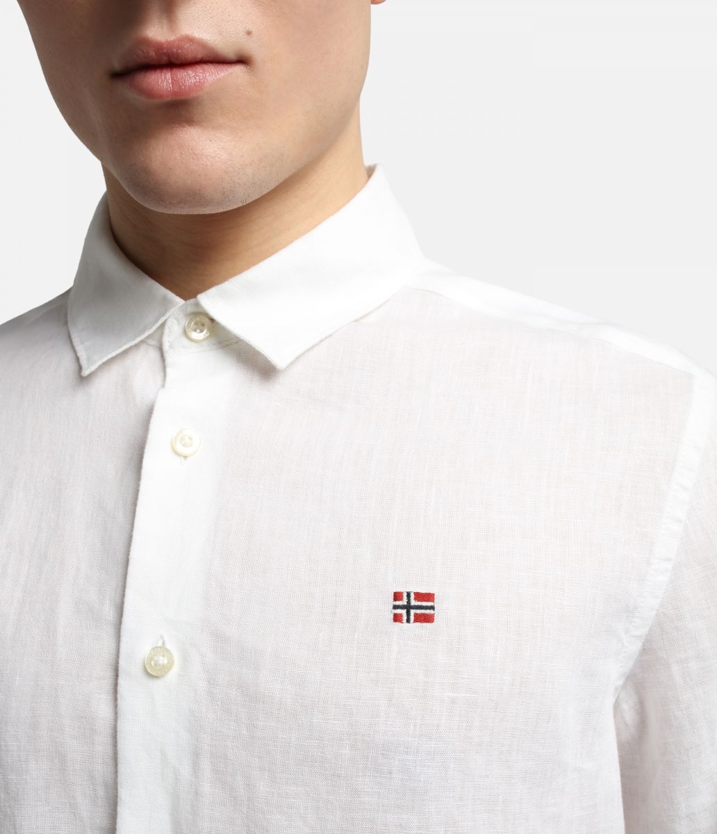 CAMICIE Uomo NAPAPIJRI G-CRETON SS - MP0A4G31 002 BRIGHT WHITE