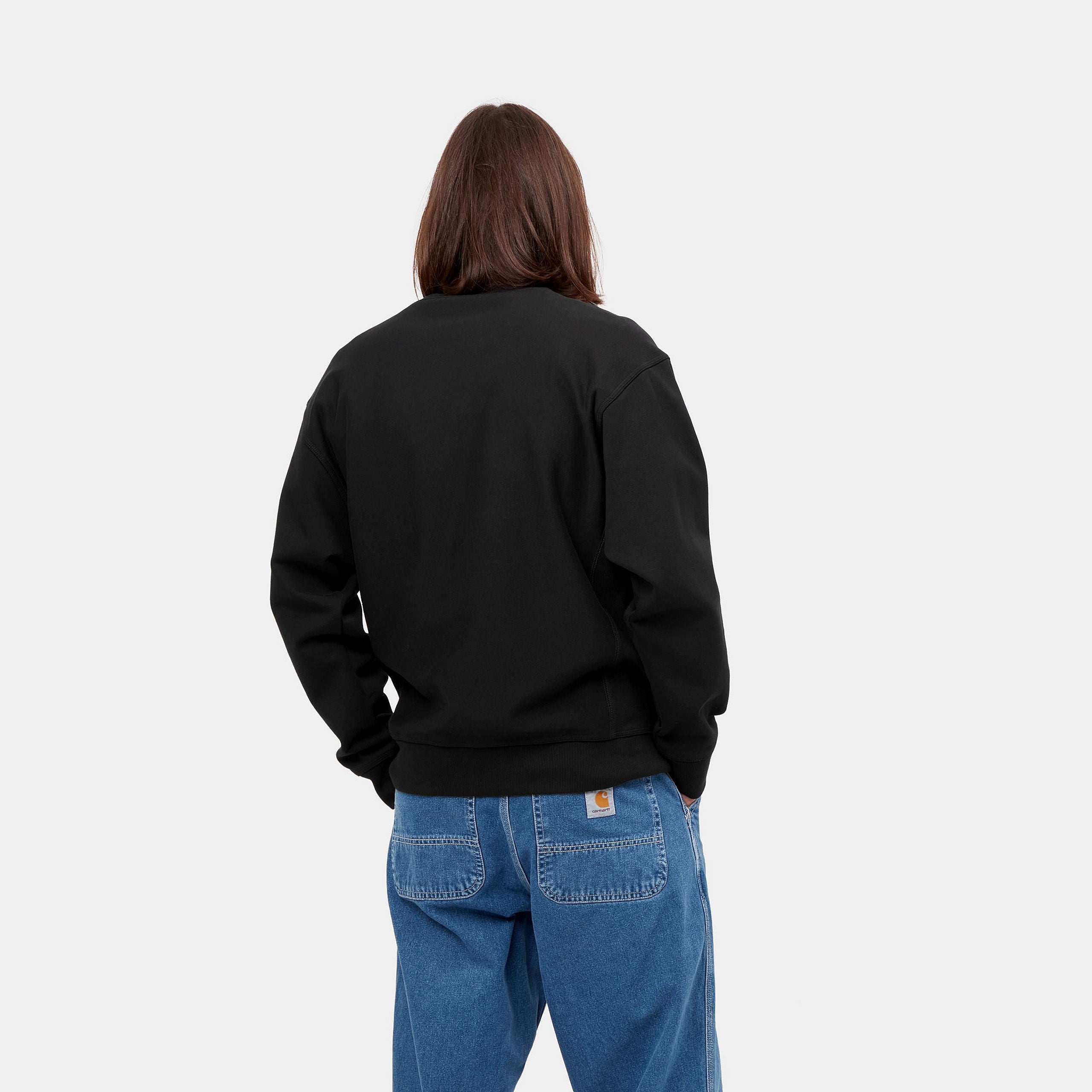 Carhartt American Script men's crewneck sweatshirt I025475 black