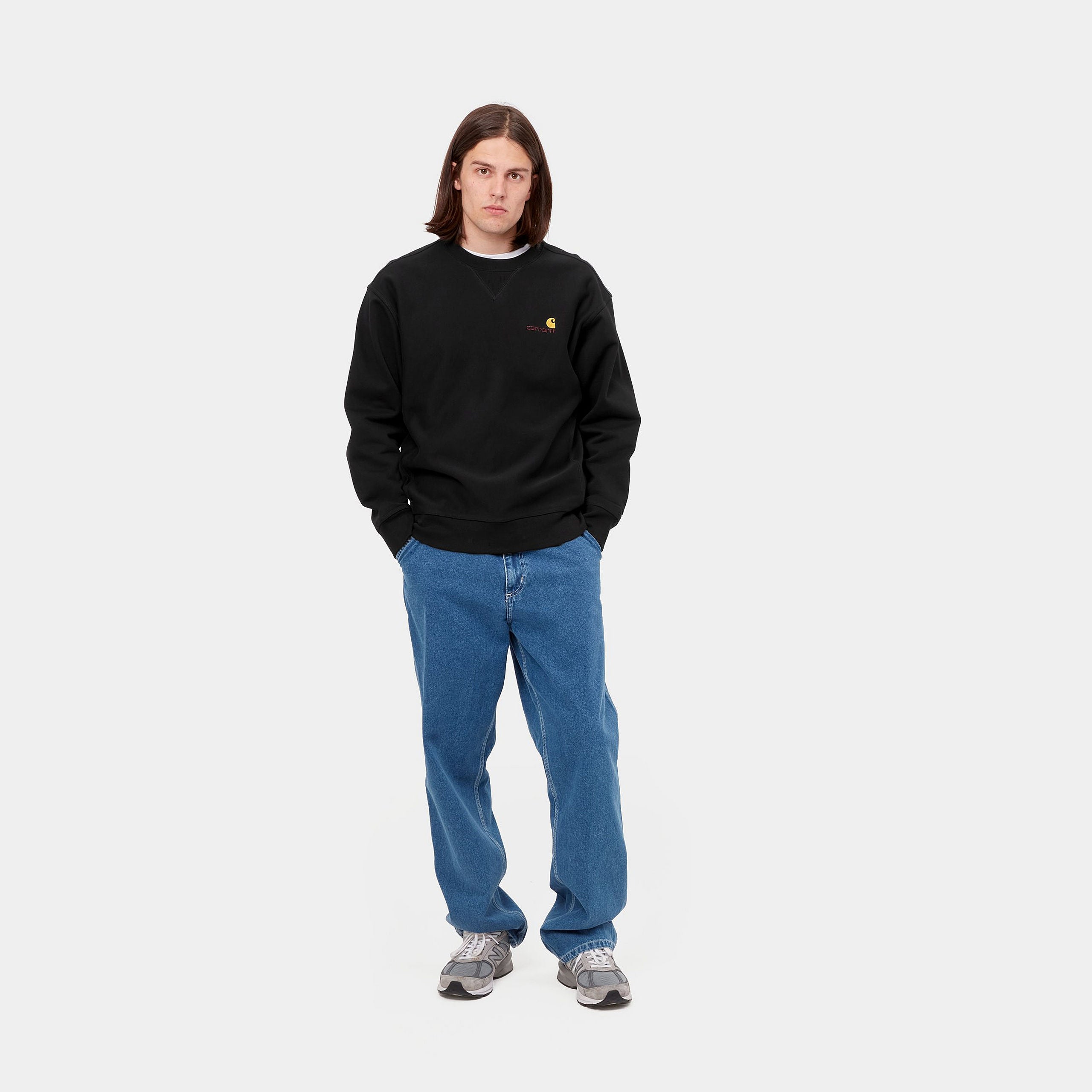 Carhartt American Script men's crewneck sweatshirt I025475 black