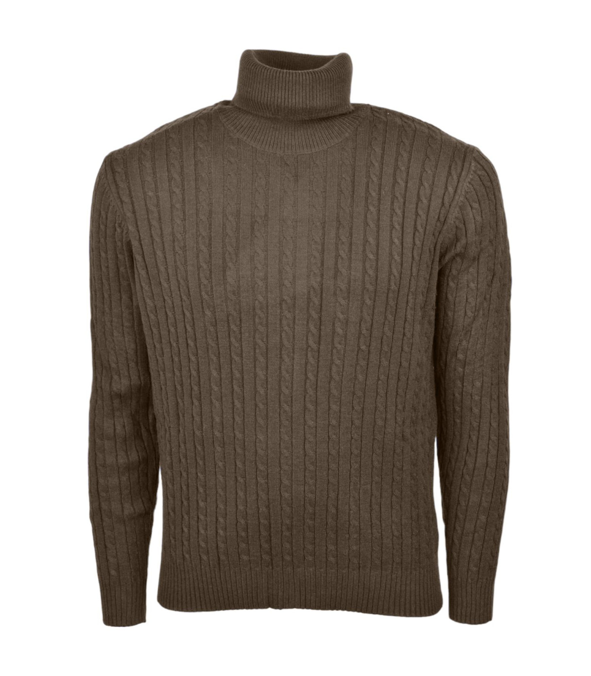 Cashmere Company Uomo Maglione Collo Alto Dolcevita Trecce Elasticizzato F.12