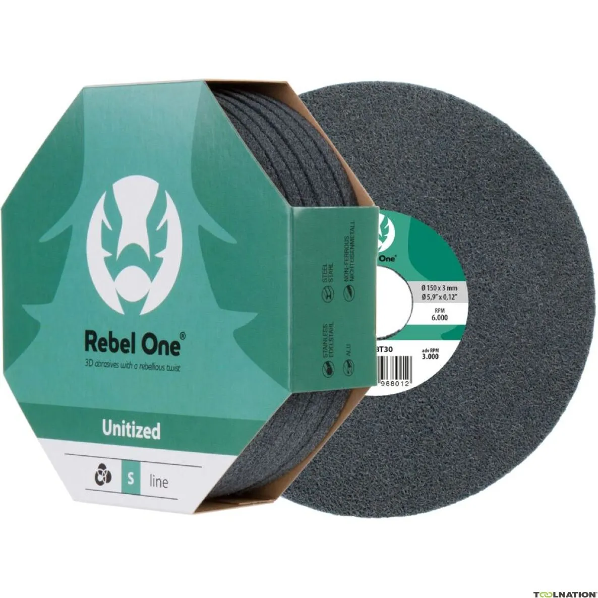 Cibo SA7T31 Rebel One S-line ruota abrasiva Ø150 x 6 x 25,4 - dens.7