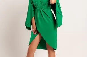 Elegante mini abito con spacco  Coccolia, verde
