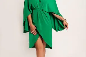 Elegante mini abito con spacco  Coccolia, verde