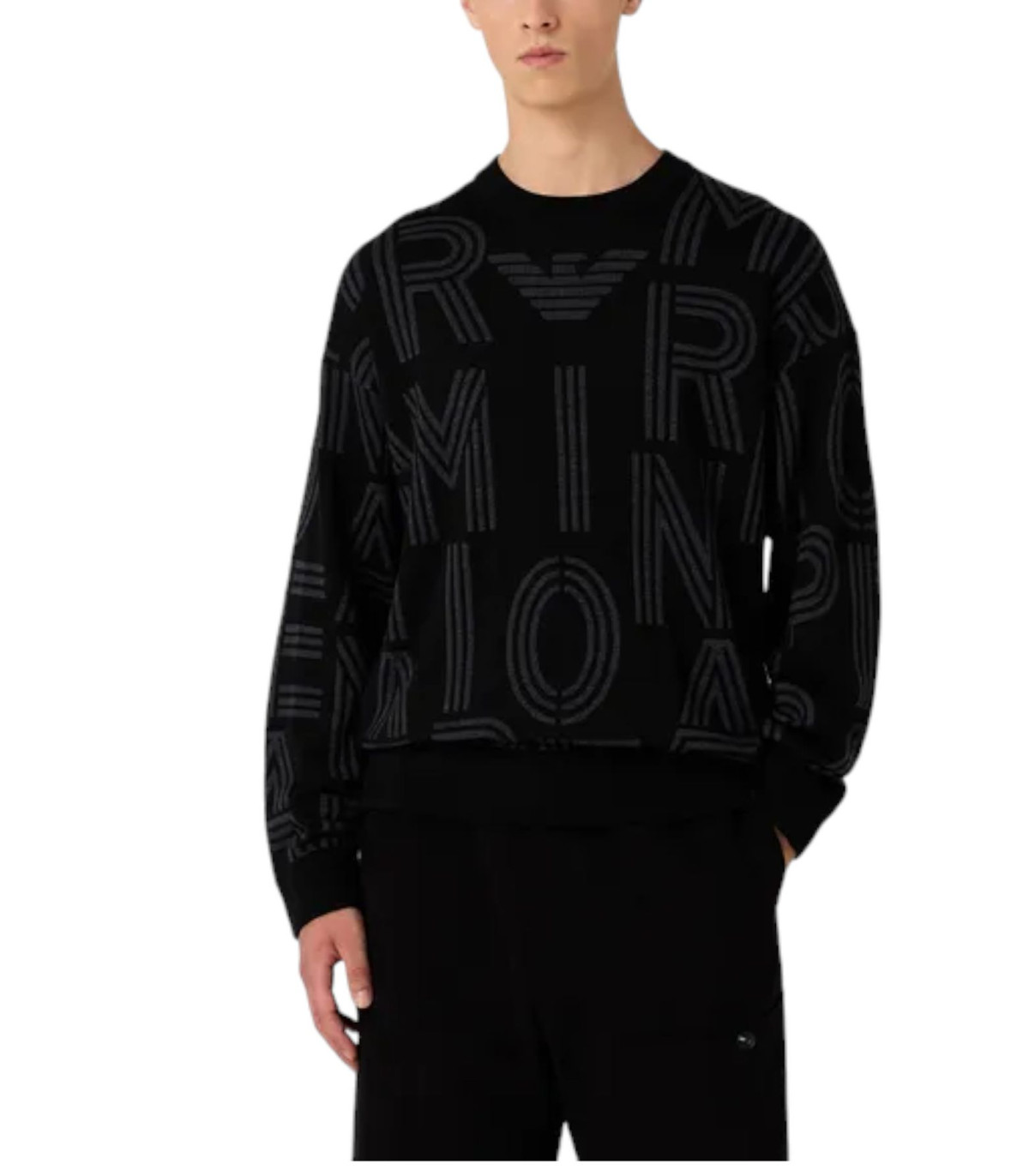 Emporio Armani Uomo Maglione A Girocollo  Big Logo