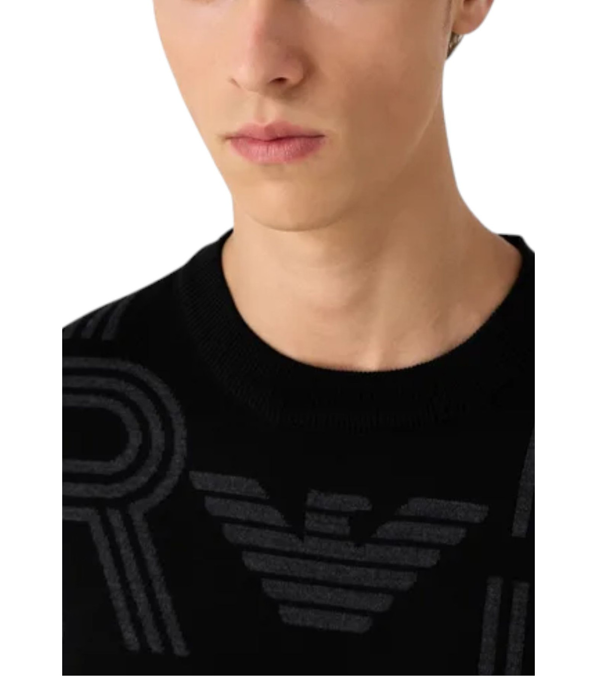 Emporio Armani Uomo Maglione A Girocollo  Big Logo
