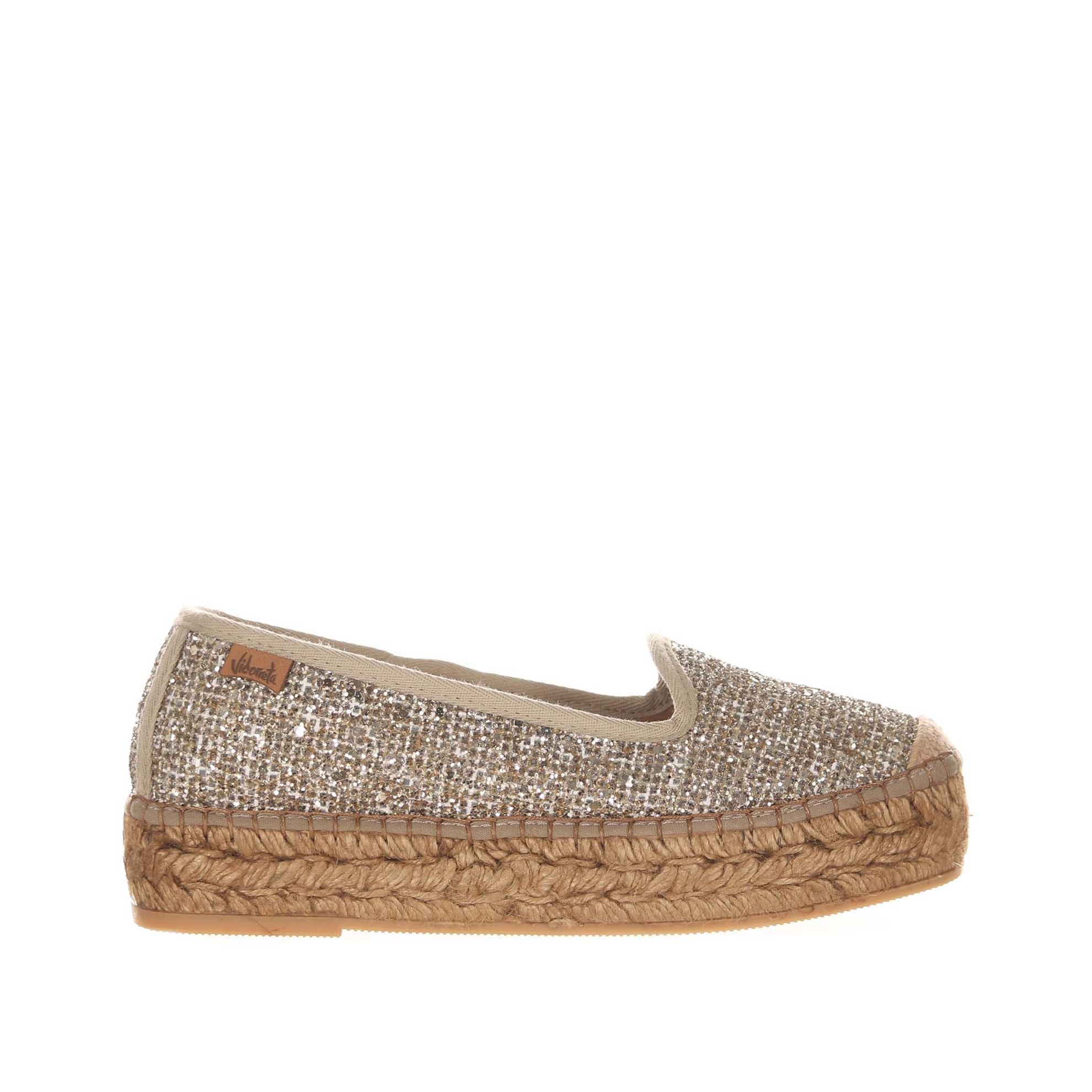 Espadrillas loafer in glitter