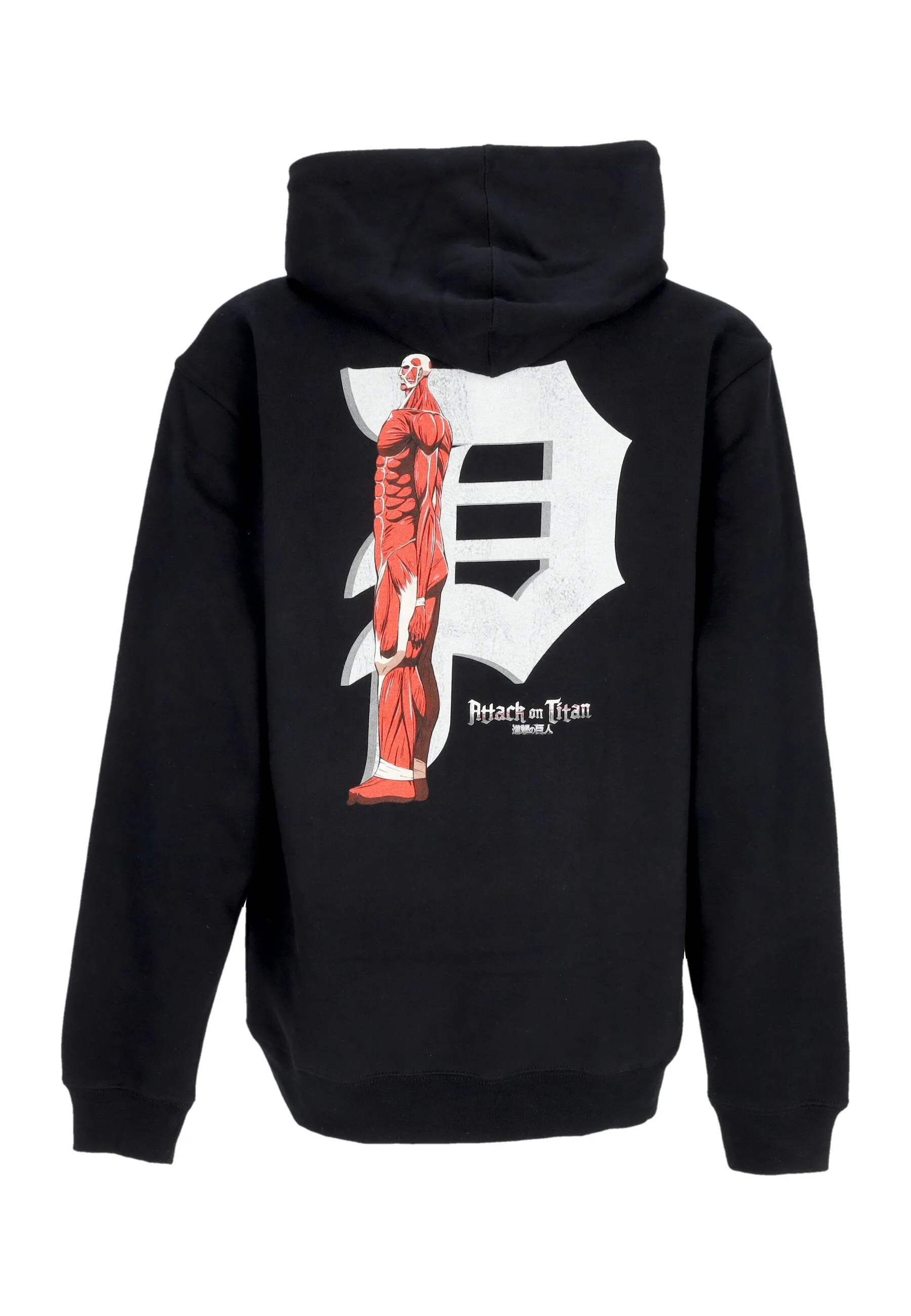 Felpa Cappuccio Uomo Colossal Dirty P Hoodie X Attack On Titan Black