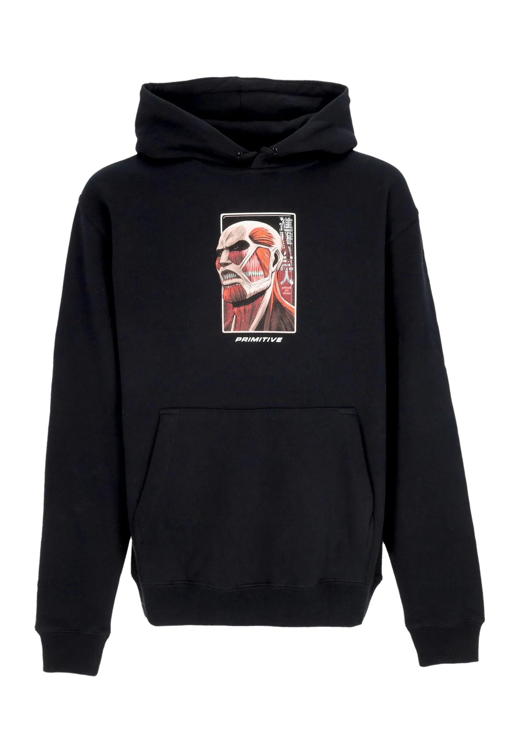 Felpa Cappuccio Uomo Colossal Dirty P Hoodie X Attack On Titan Black