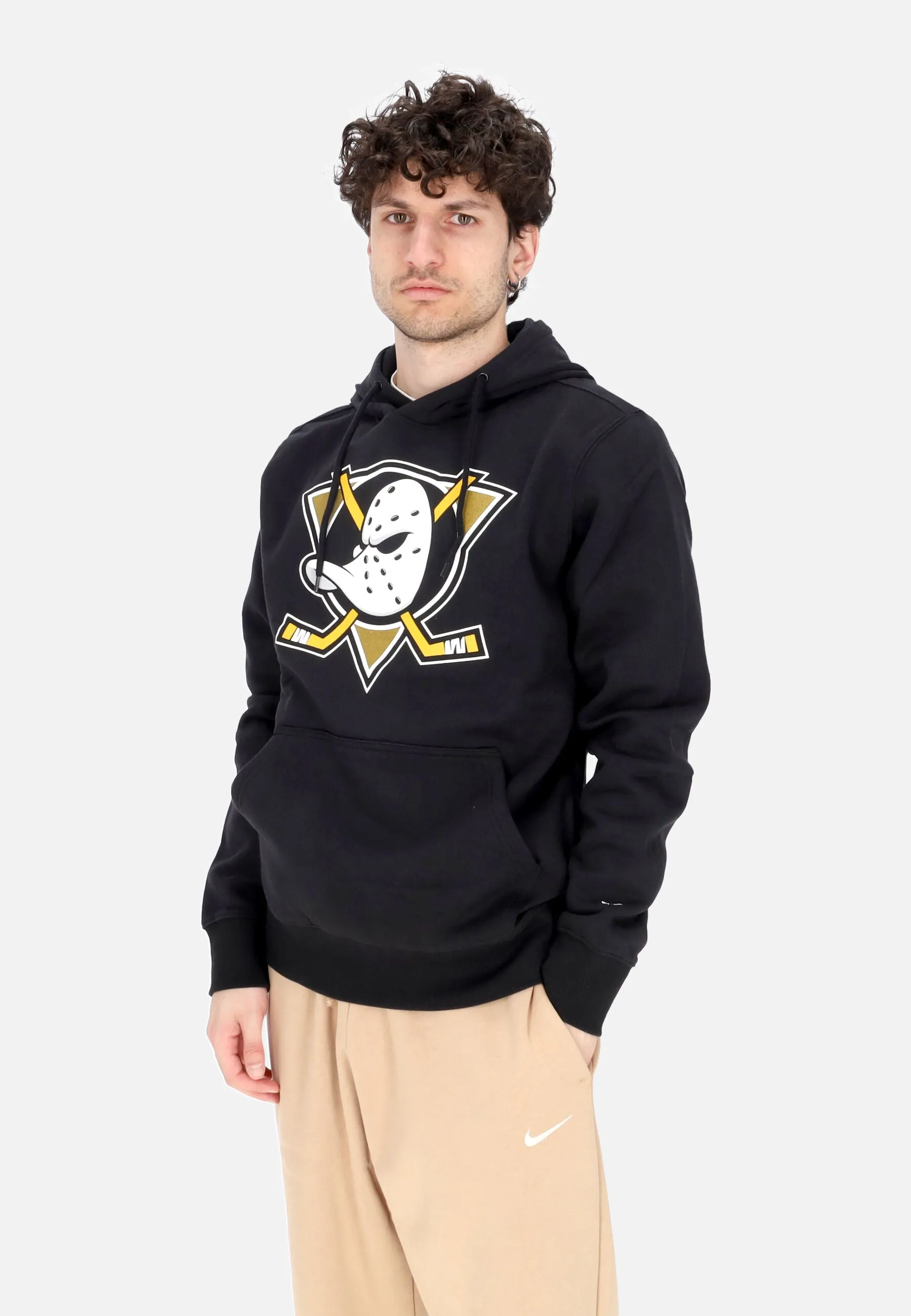 Felpa Cappuccio Uomo Nhl Primary Logo Graphic Hoodie Anaduc Black