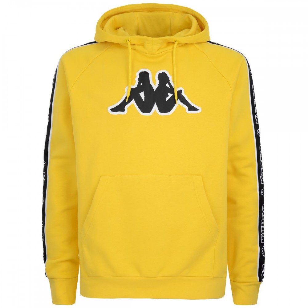 FELPA KAPPA LOGO TAPE APET GIALLO/NERO
