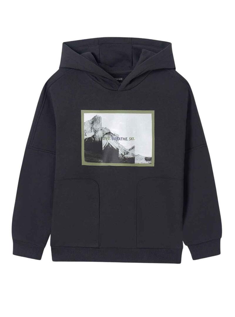 Felpa Mayoral Photo Print Grigio per Bambino