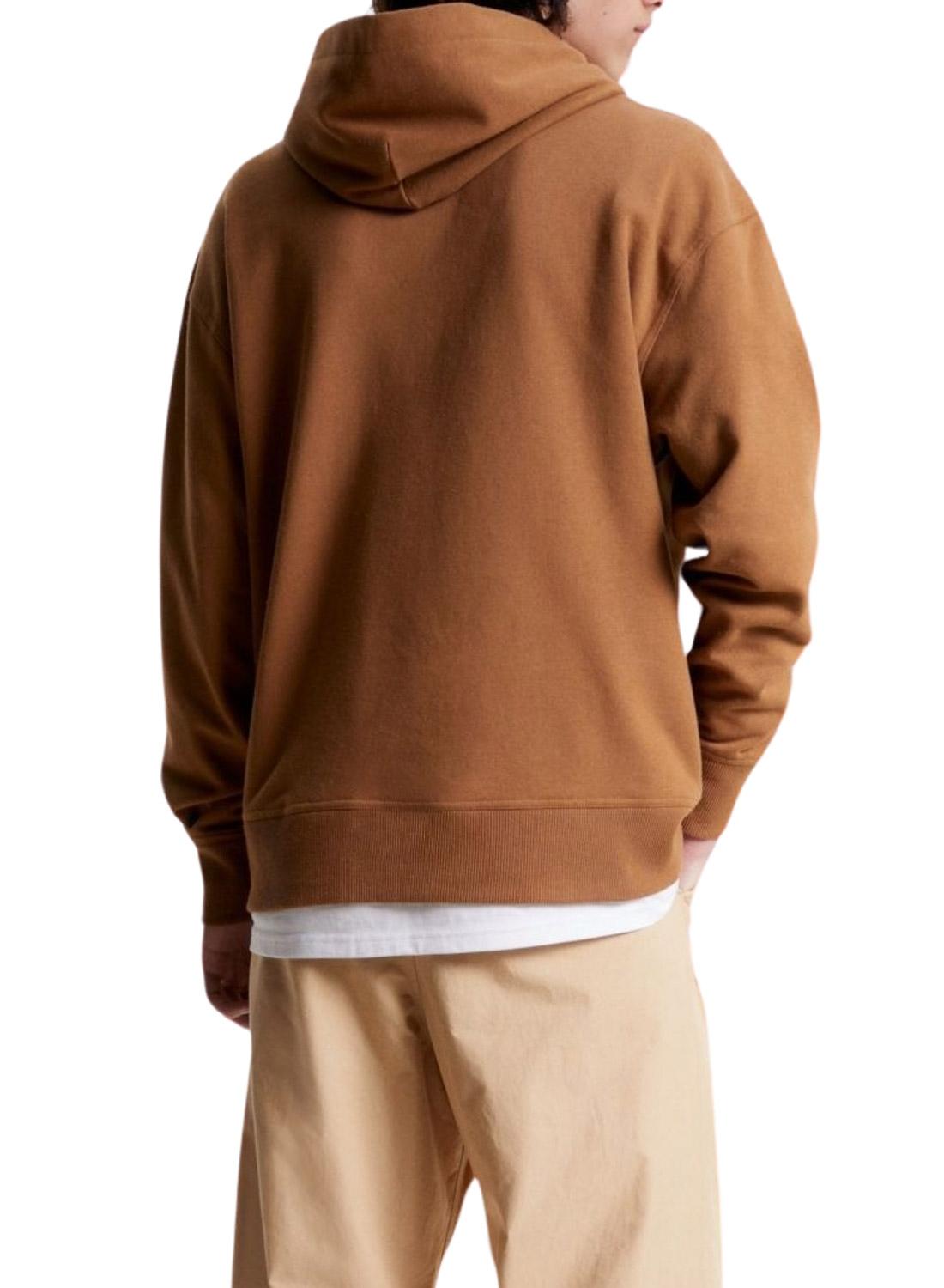 Felpa Tommy Jeans Signature Camel per Uomo
