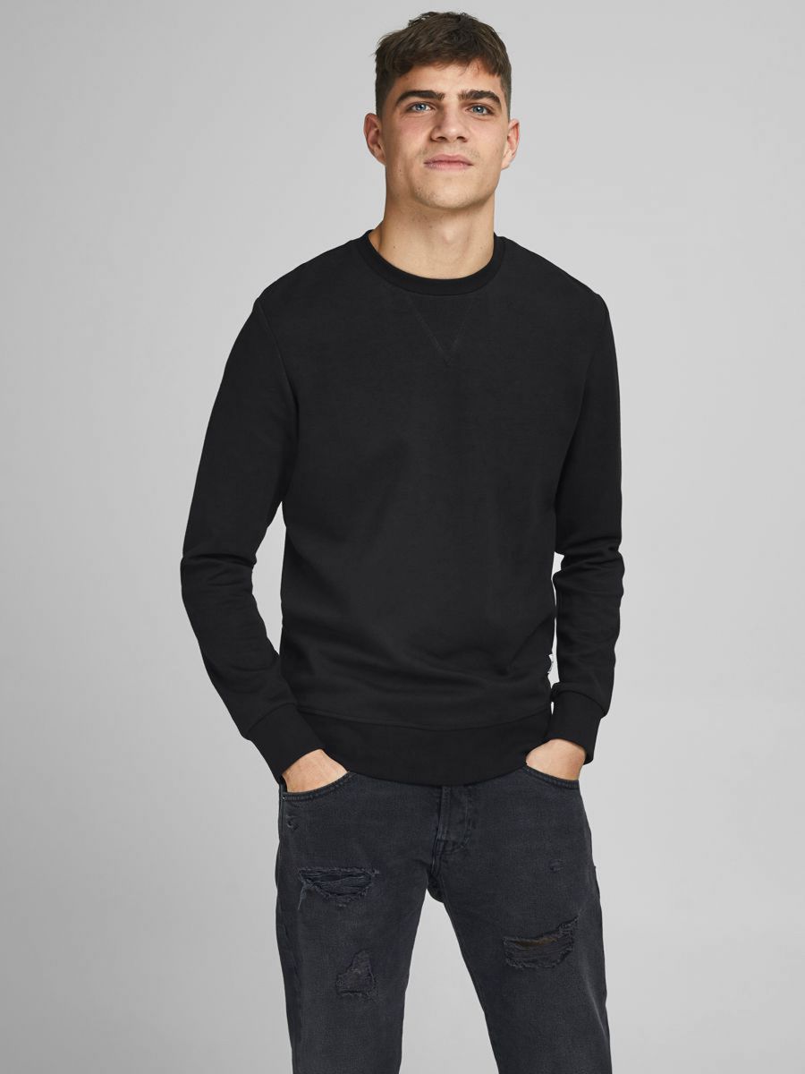 FELPA Uomo JACK&JONES 12181903 CREW NECK BLACK