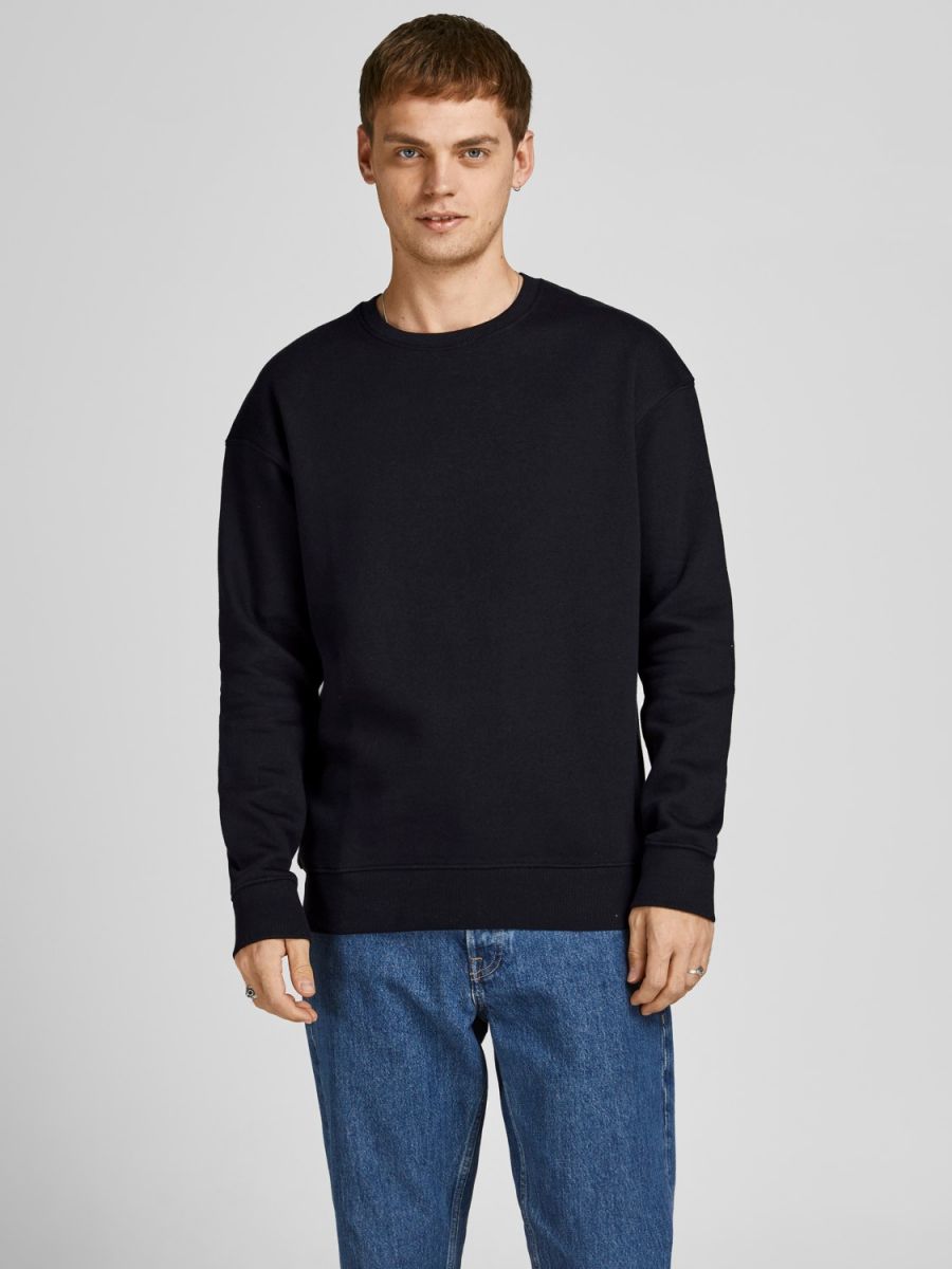 FELPA Uomo JACK&JONES 12208182 CREW NECK BLACK