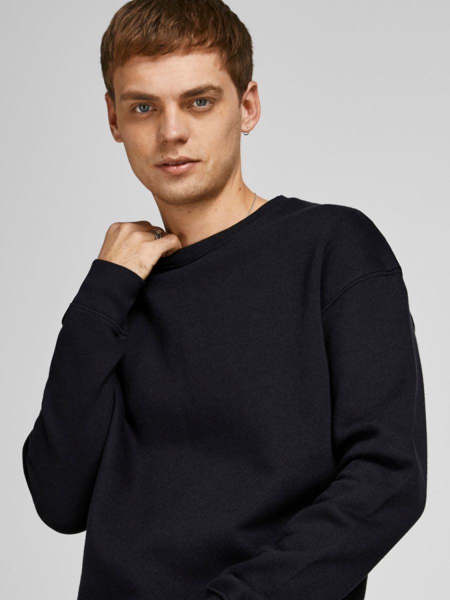 FELPA Uomo JACK&JONES 12208182 CREW NECK BLACK