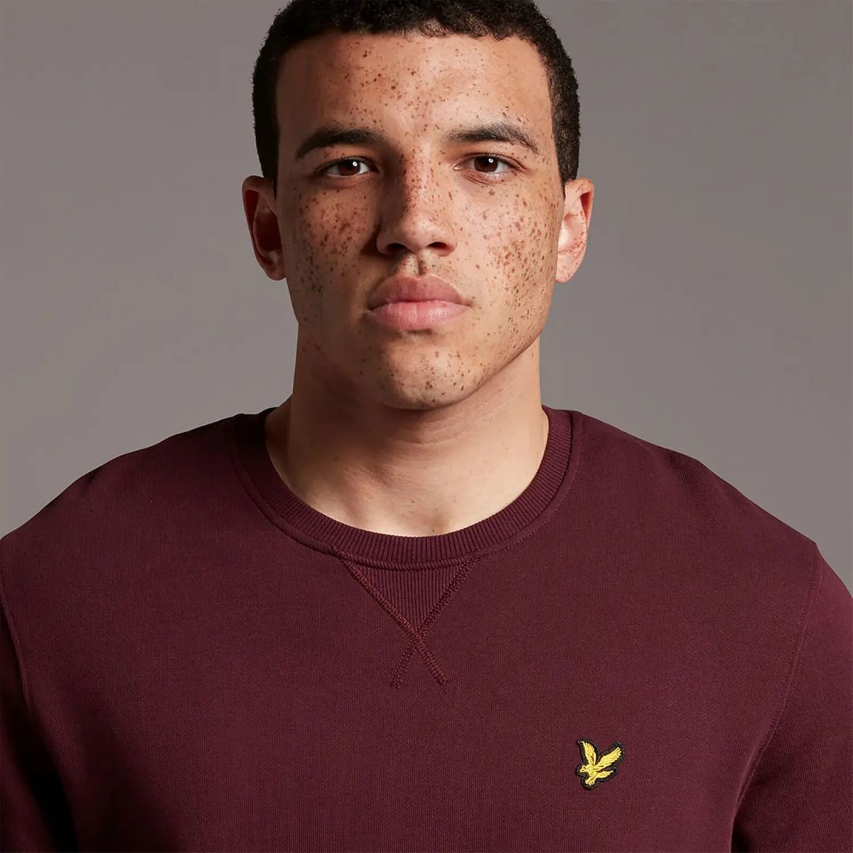 FELPA Uomo LYLE & SCOTT 1874 ML424VOG CREW NECK W562 BURGUNDY