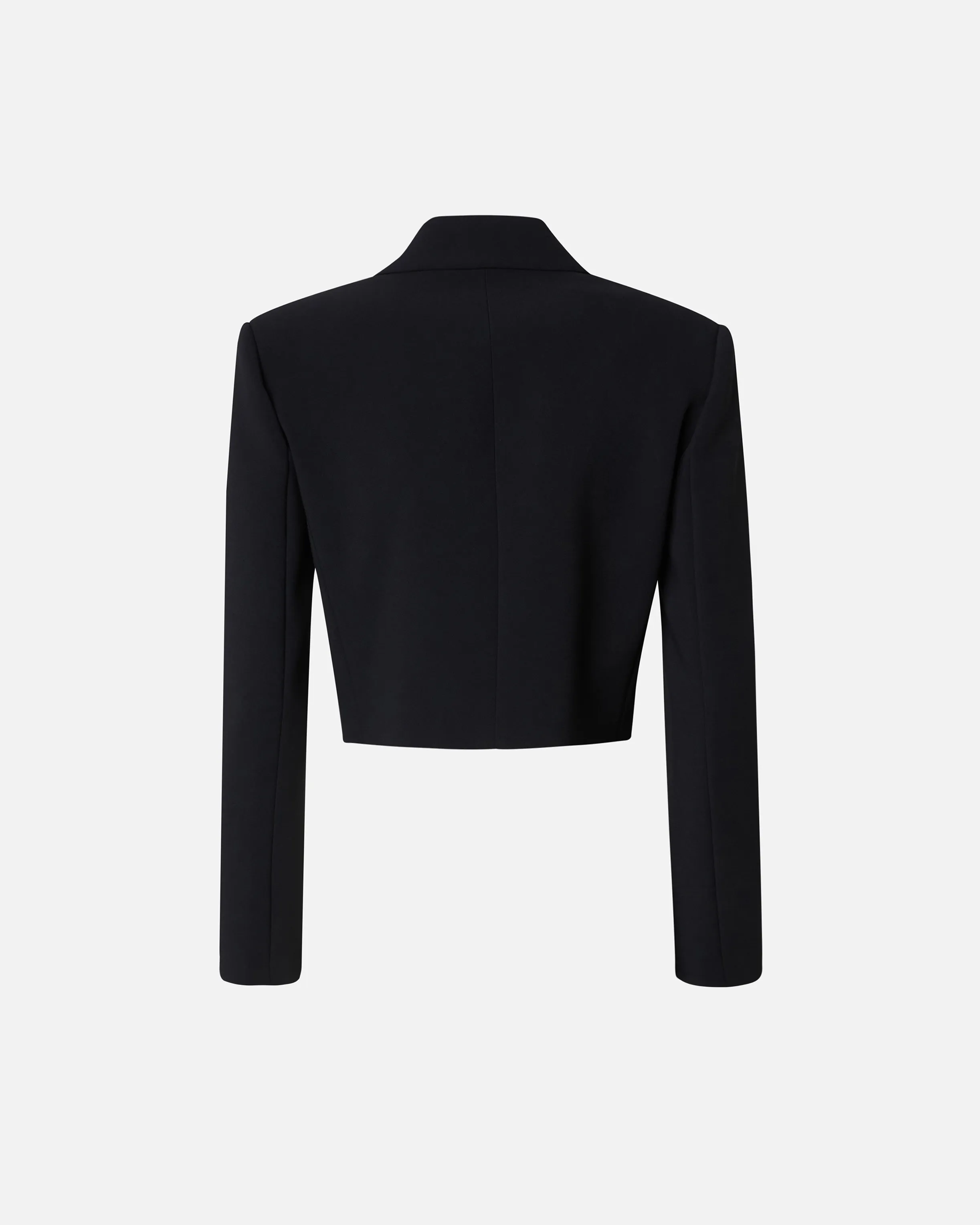  Giacca corta in tessuto crêpe con zip    
