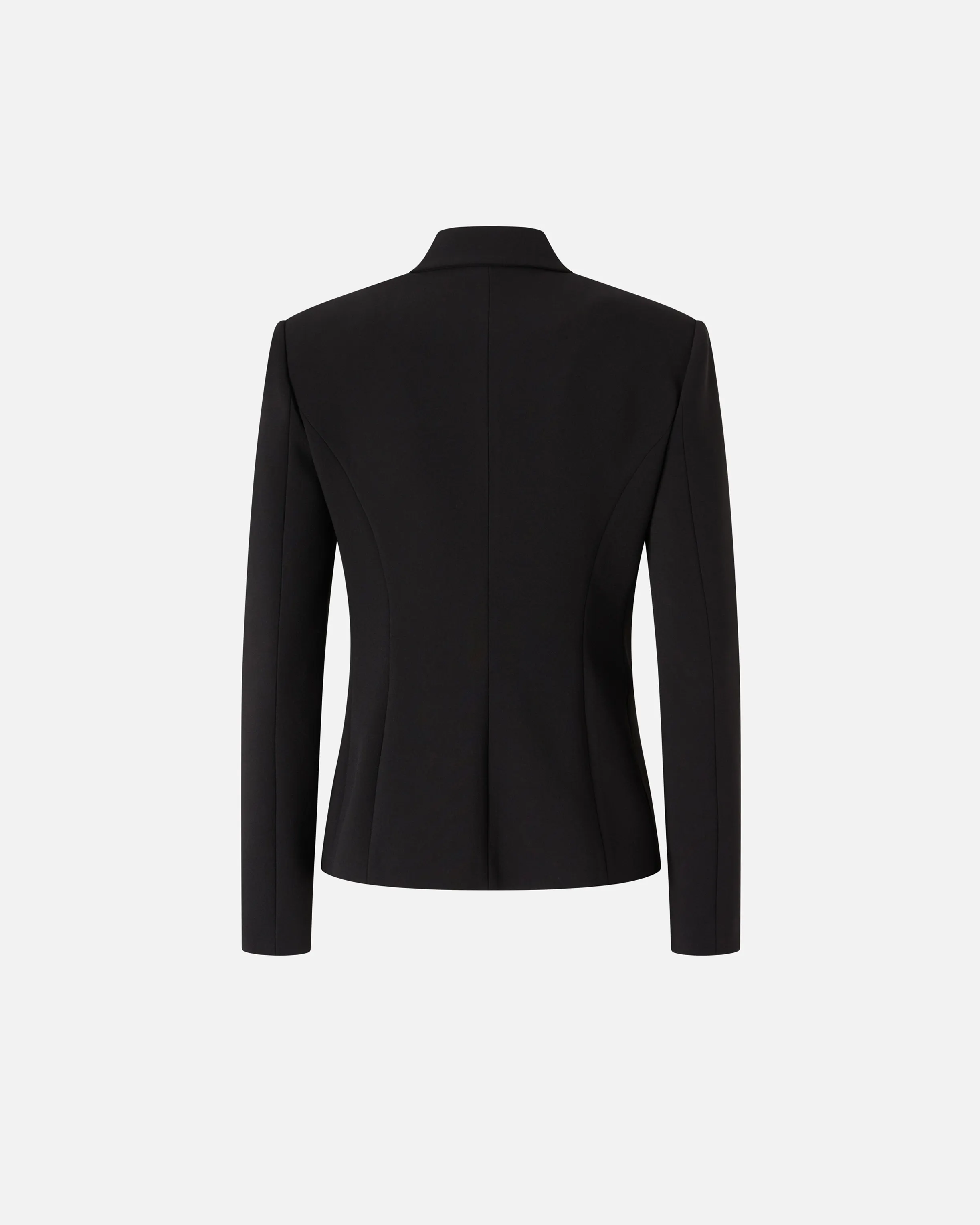  Giacca in tessuto crêpe con zip metalliche    