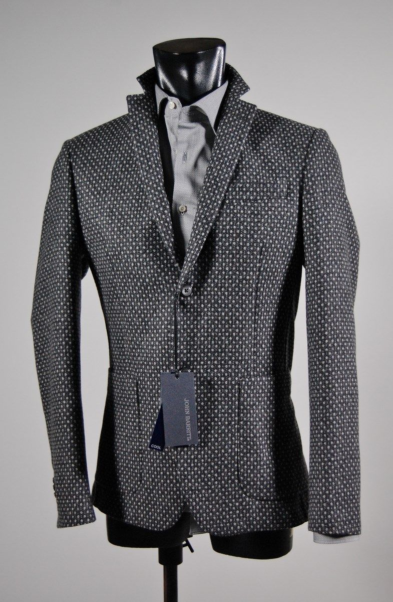 Giacca slim fit john barritt grigia lana cashmere