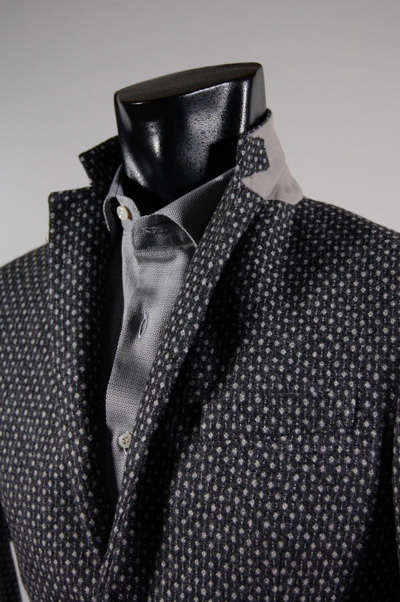 Giacca slim fit john barritt grigia lana cashmere