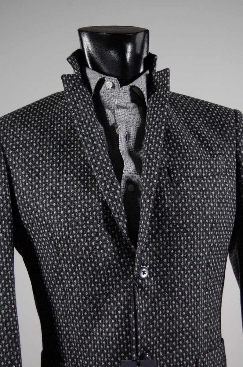 Giacca slim fit john barritt grigia lana cashmere